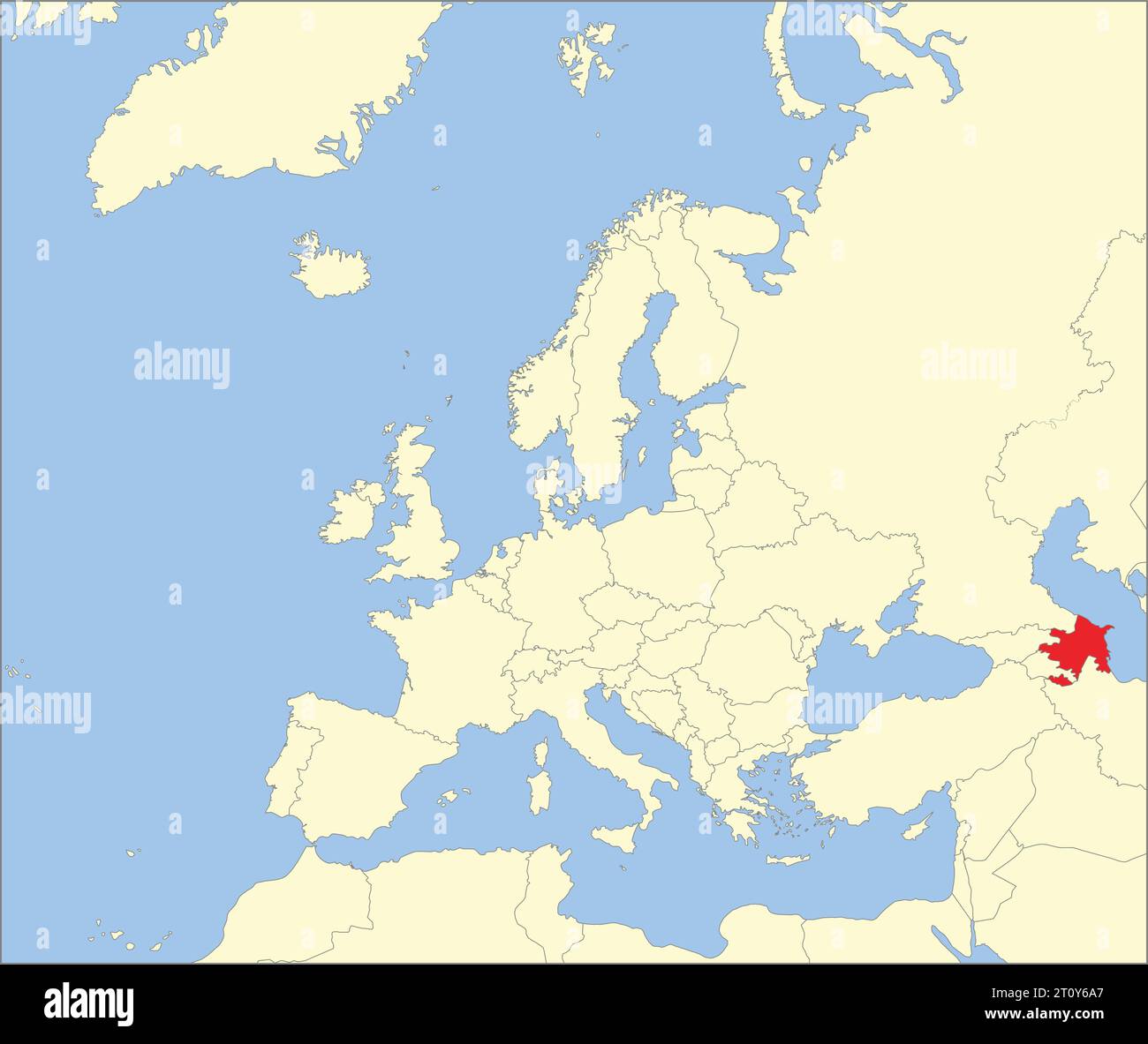 Carte de localisation de la RÉPUBLIQUE D'AZERBAÏDJAN, EUROPE Illustration de Vecteur