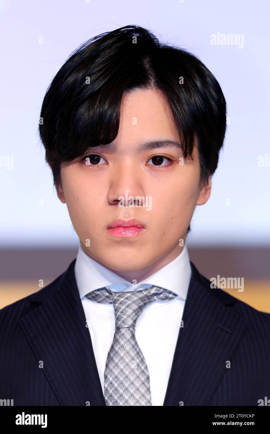 Tokyo, Japon. 8 octobre 2023. Shoma Uno Figure Skating : Grand Prix ISU de patinage artistique 2023, conférence de presse à Tokyo, Japon . Crédit : Naoki Nishimura/AFLO SPORT/Alamy Live News Banque D'Images
