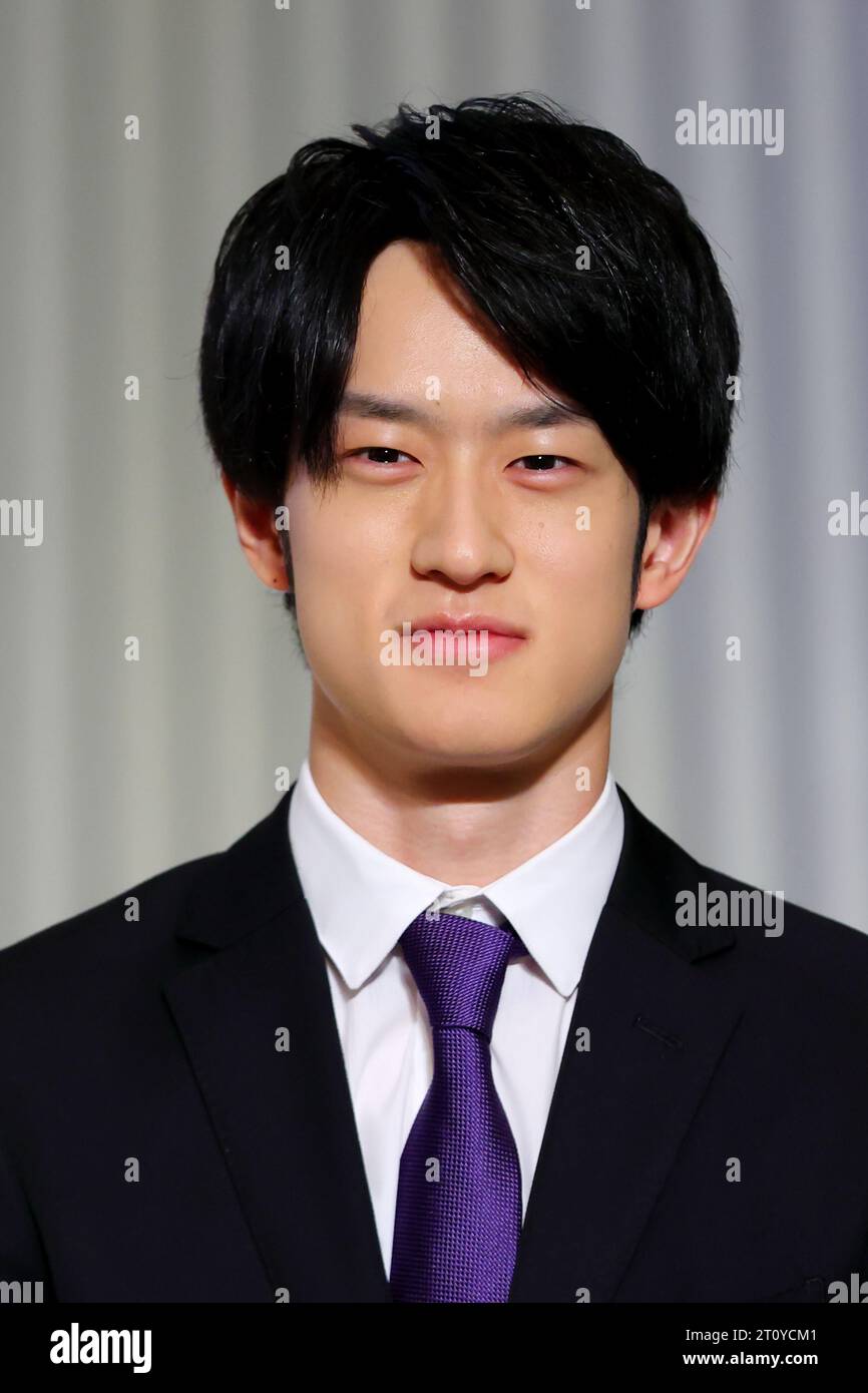 Tokyo, Japon. 8 octobre 2023. SOTA Yamamoto Figure Skating : Grand Prix ISU de patinage artistique 2023, conférence de presse à Tokyo, Japon . Crédit : Naoki Nishimura/AFLO SPORT/Alamy Live News Banque D'Images