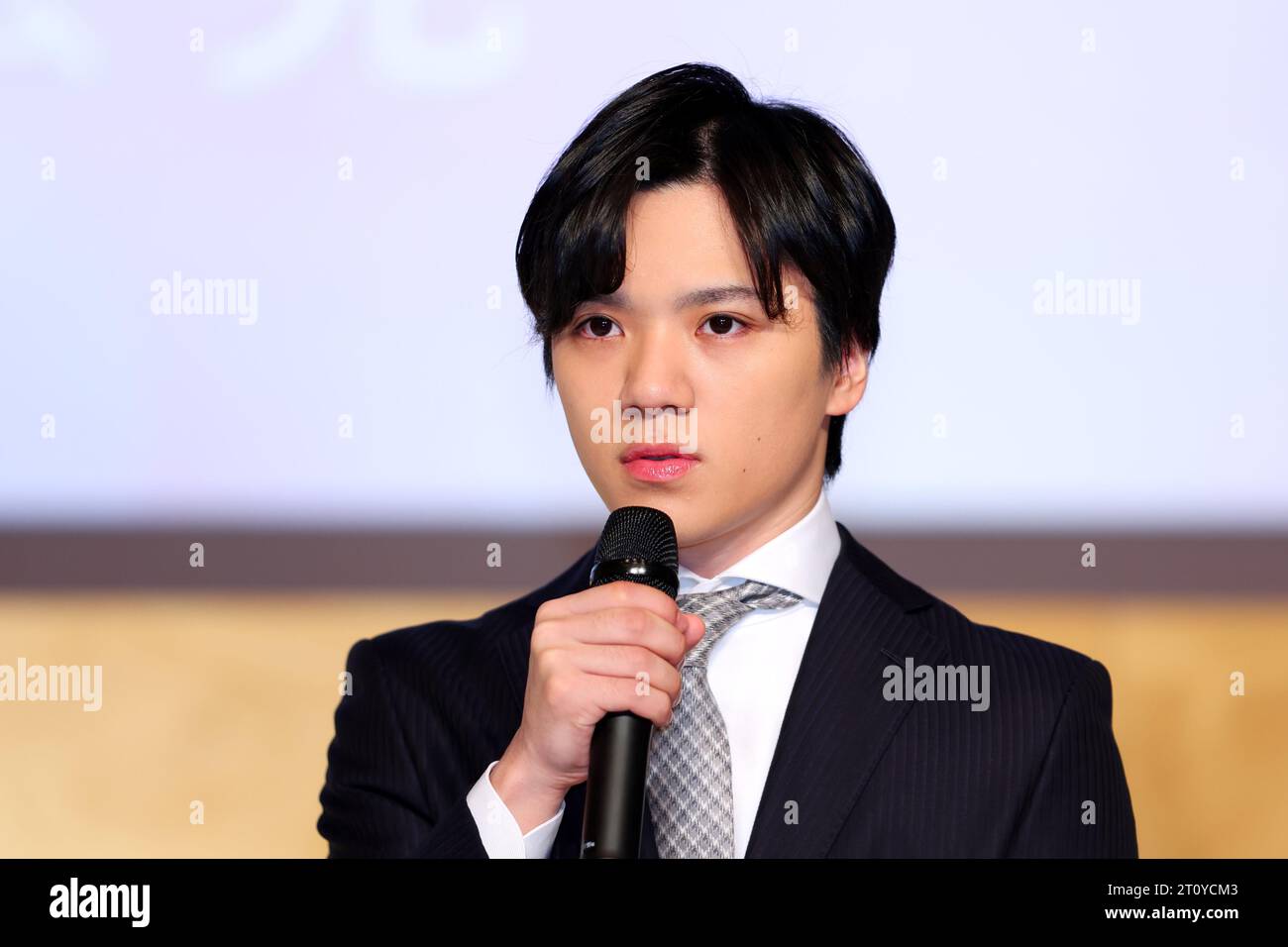 Tokyo, Japon. 8 octobre 2023. Shoma Uno Figure Skating : Grand Prix ISU de patinage artistique 2023, conférence de presse à Tokyo, Japon . Crédit : Naoki Nishimura/AFLO SPORT/Alamy Live News Banque D'Images