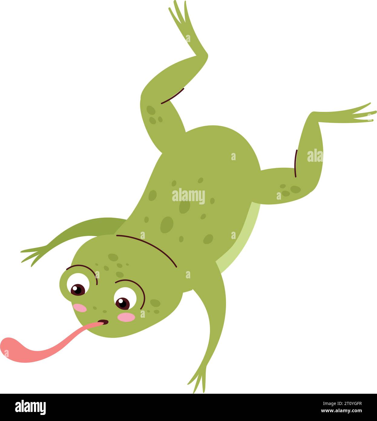 motif mouche mangeant la grenouille Illustration de Vecteur