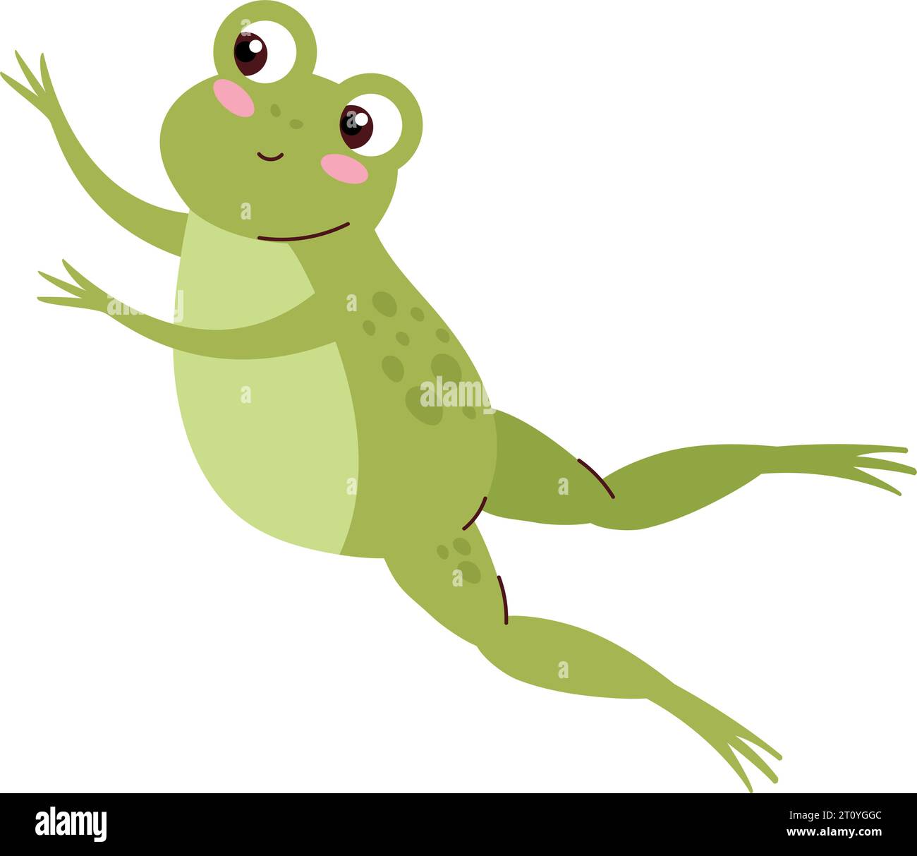 grenouille mangeant le saut de mouche Illustration de Vecteur