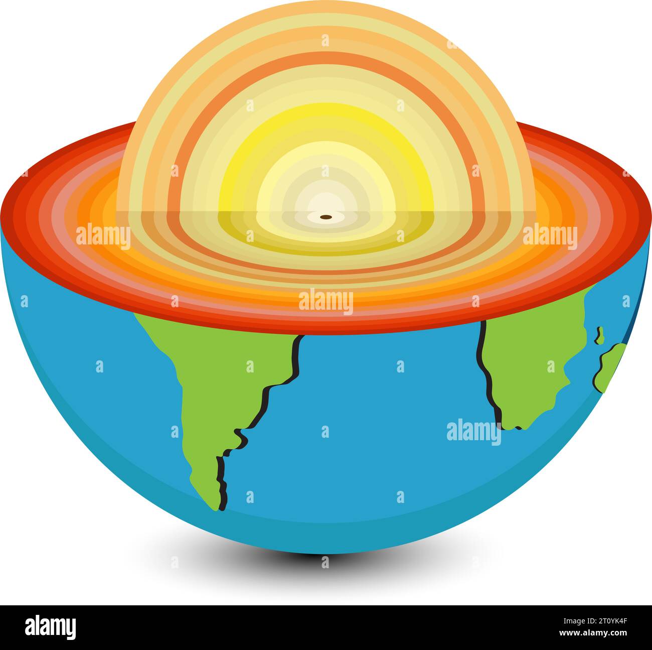 Structure de la Terre. Couches de terre. Structure de la Terre. terre, structure de noyau. Illustration vectorielle Illustration de Vecteur