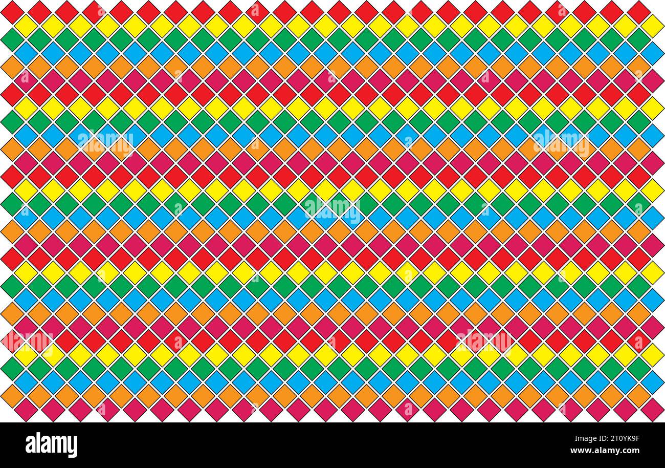 Texture de fond de mur de Dimond abstrait avec illustrateur vectoriel géométrique. Thème de couleur de maille de clôture de fil carré. motif à mailles carrées. Illustration de Vecteur