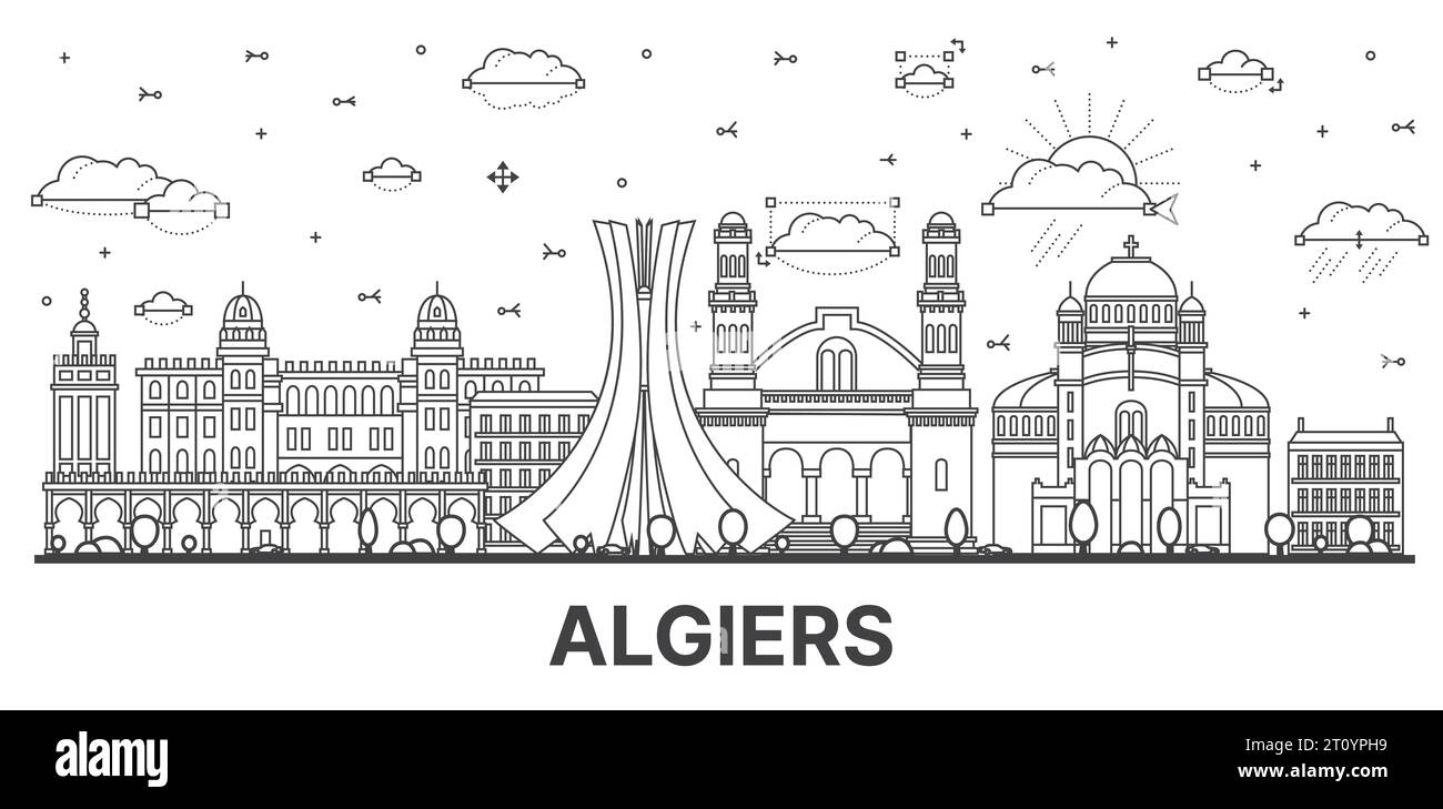 Aperçu Alger Algérie ville Skyline avec des bâtiments modernes et ...