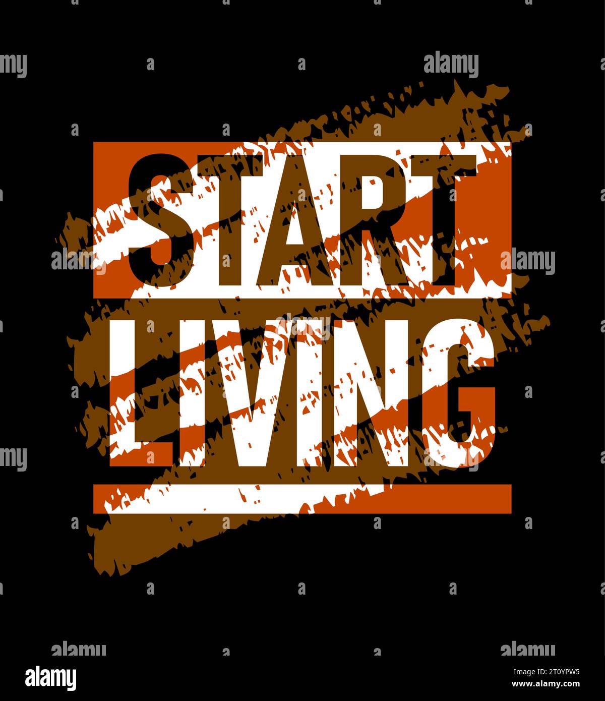 Commencez à vivre la conception de typepace de trait de motivation, conception de phrases courtes, t-shirt de slogan, affiches, étiquettes, etc Illustration de Vecteur