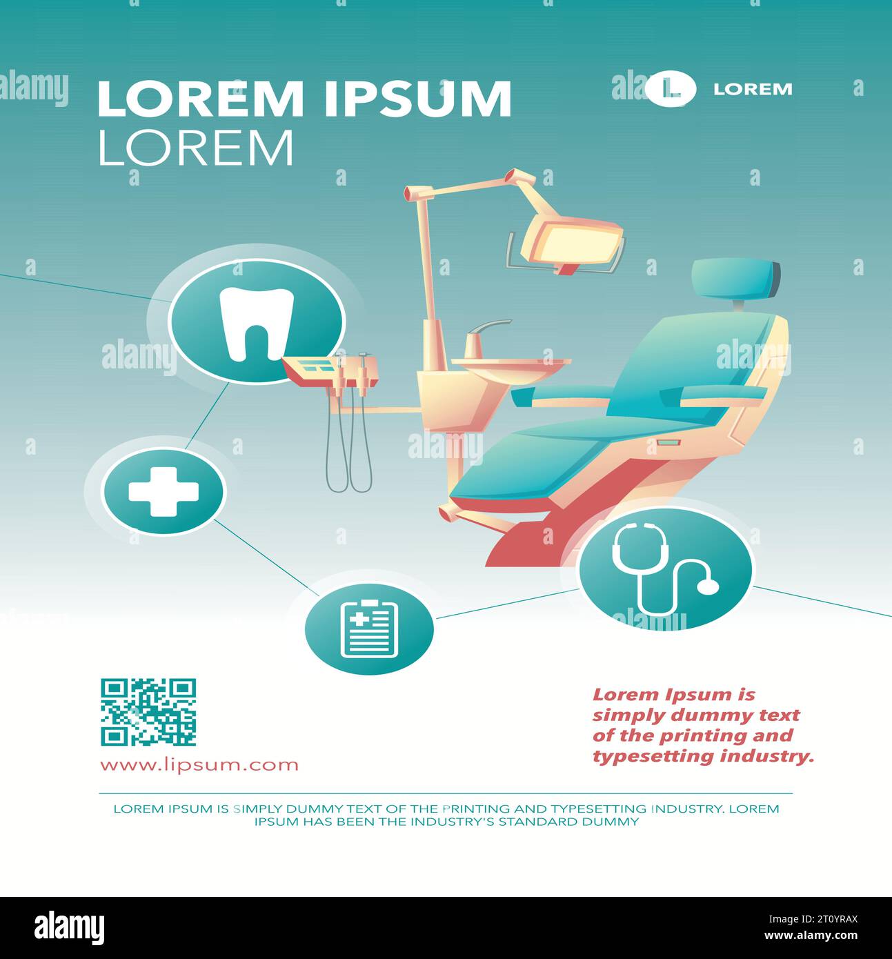 Affiche de promotion médicale éditable pour les soins de santé dentaires Illustration de Vecteur