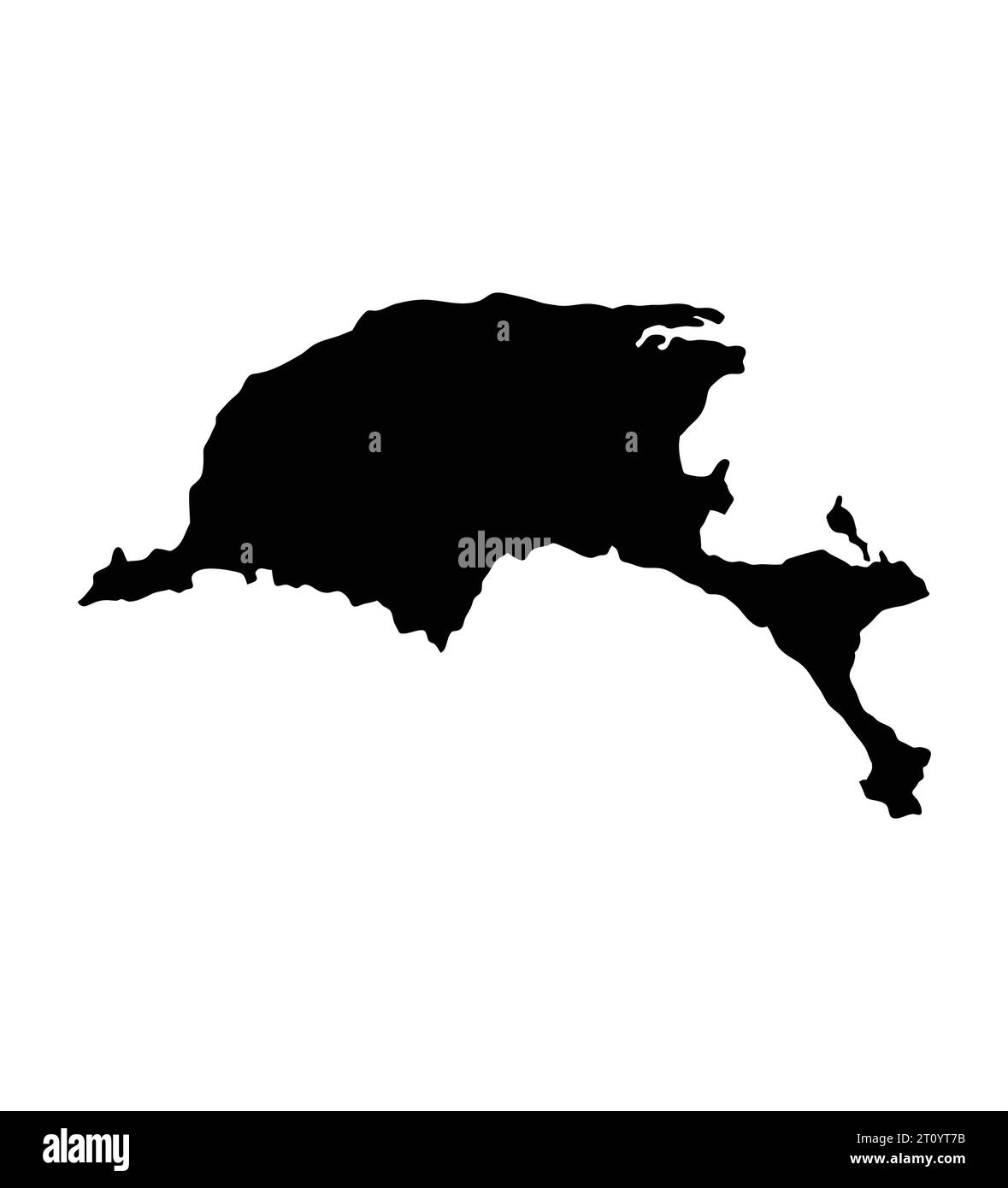 Philip Island map silhouette région territoire, illustration de style de forme noire Illustration de Vecteur