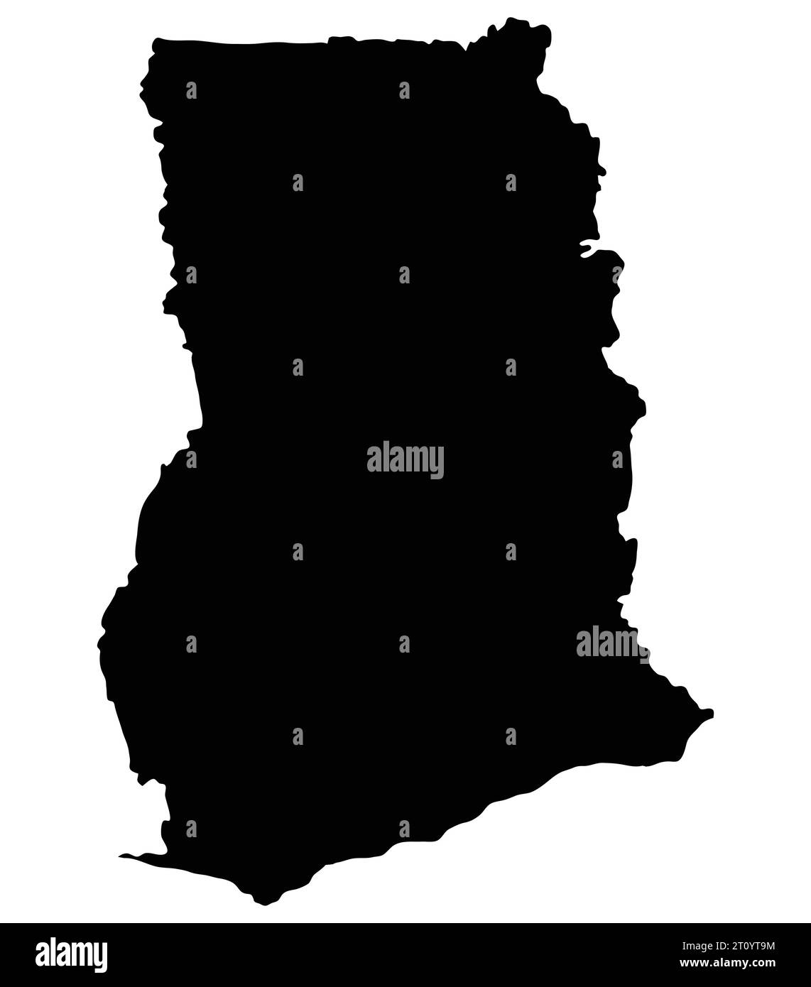 Ghana Island map silhouette région territoire, illustration de style de forme noire Illustration de Vecteur