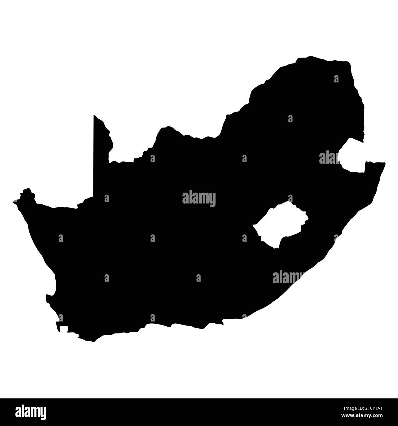 afrique du Sud carte de l'île silhouette territoire de région, illustration de style de forme noire Illustration de Vecteur