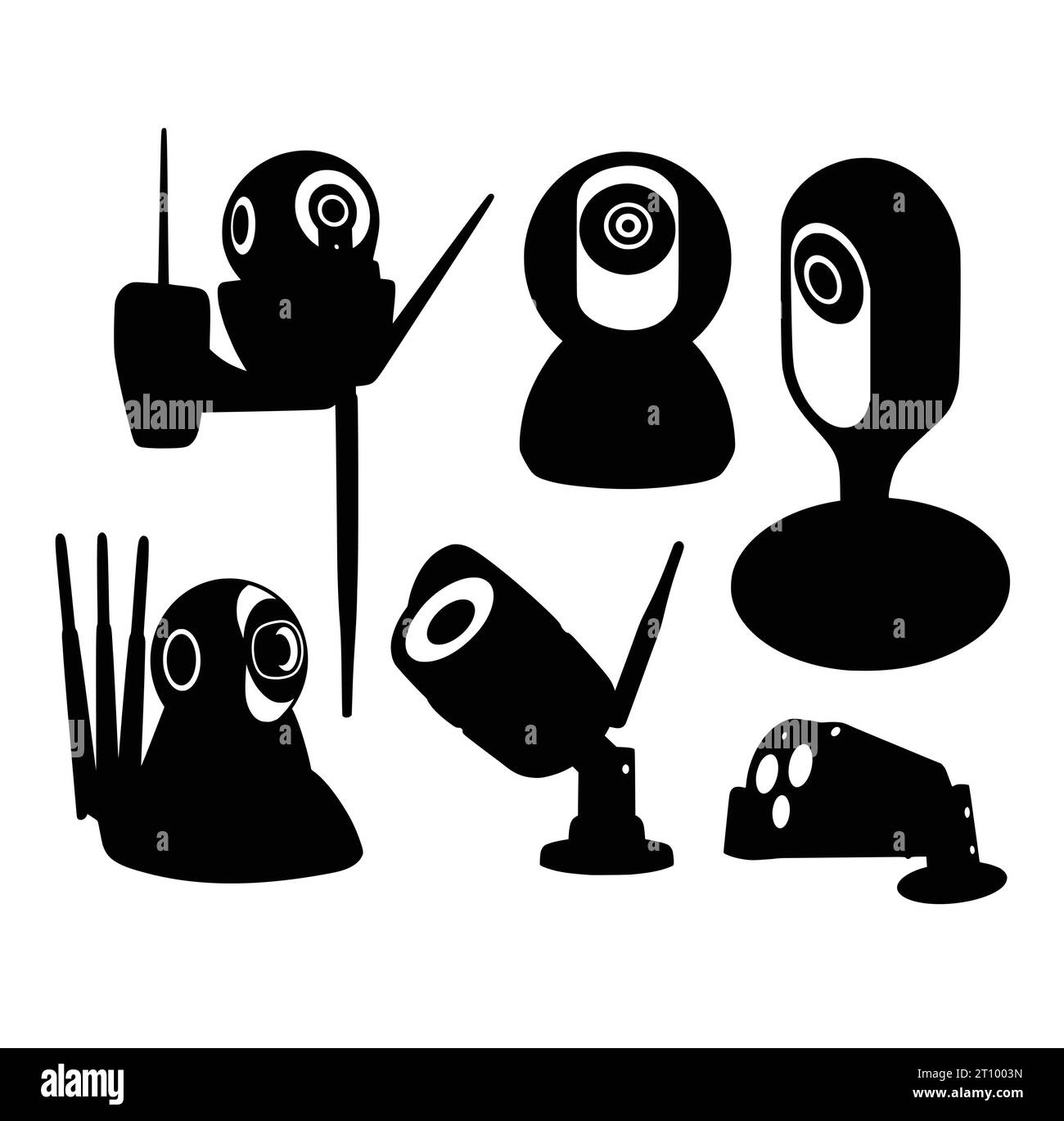 symbole et icône de caméra de vidéosurveillance Illustration de Vecteur