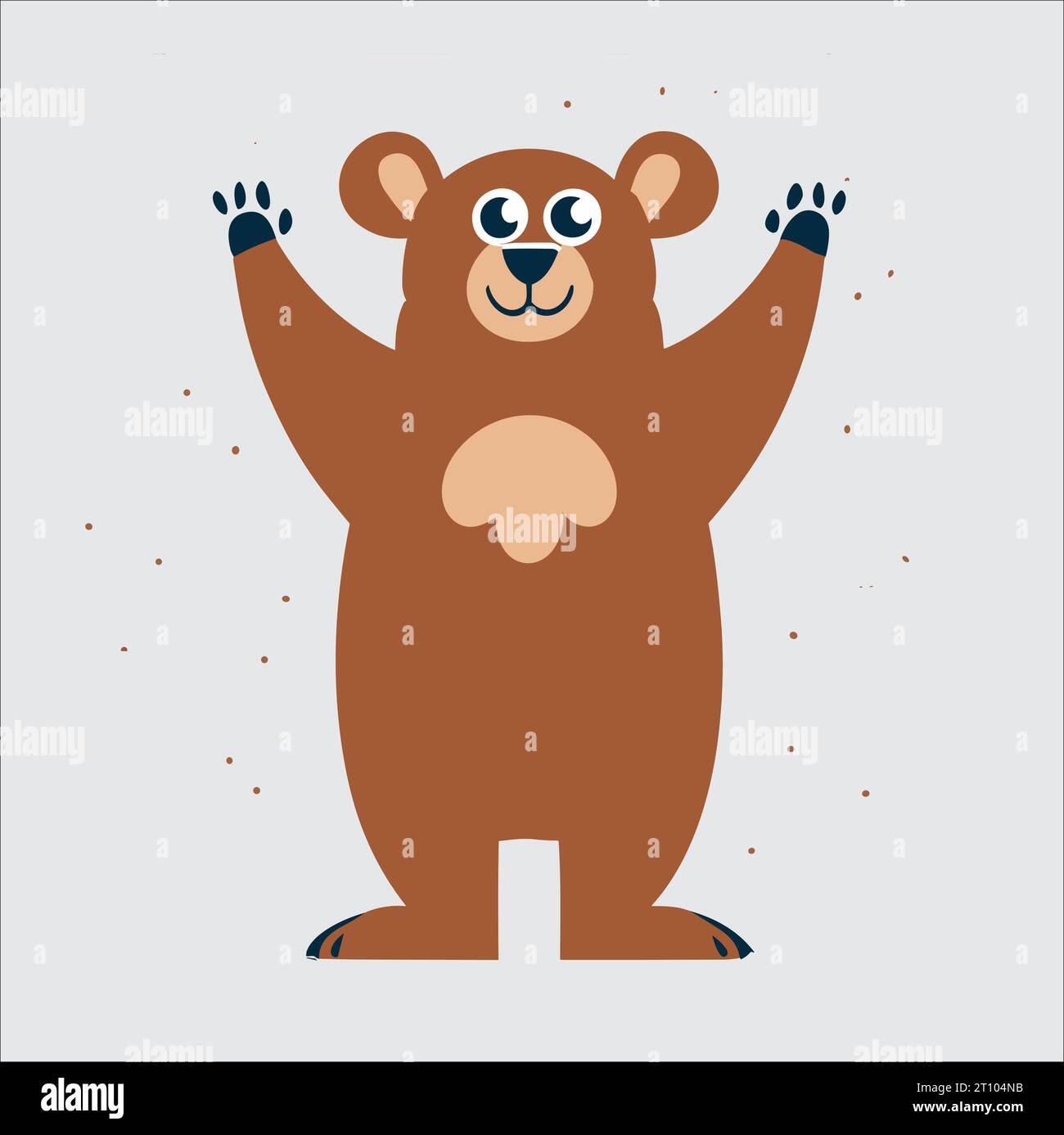 Cet art vectoriel montre l'art de caractère d'un adorable ours en peluche. Illustration de Vecteur
