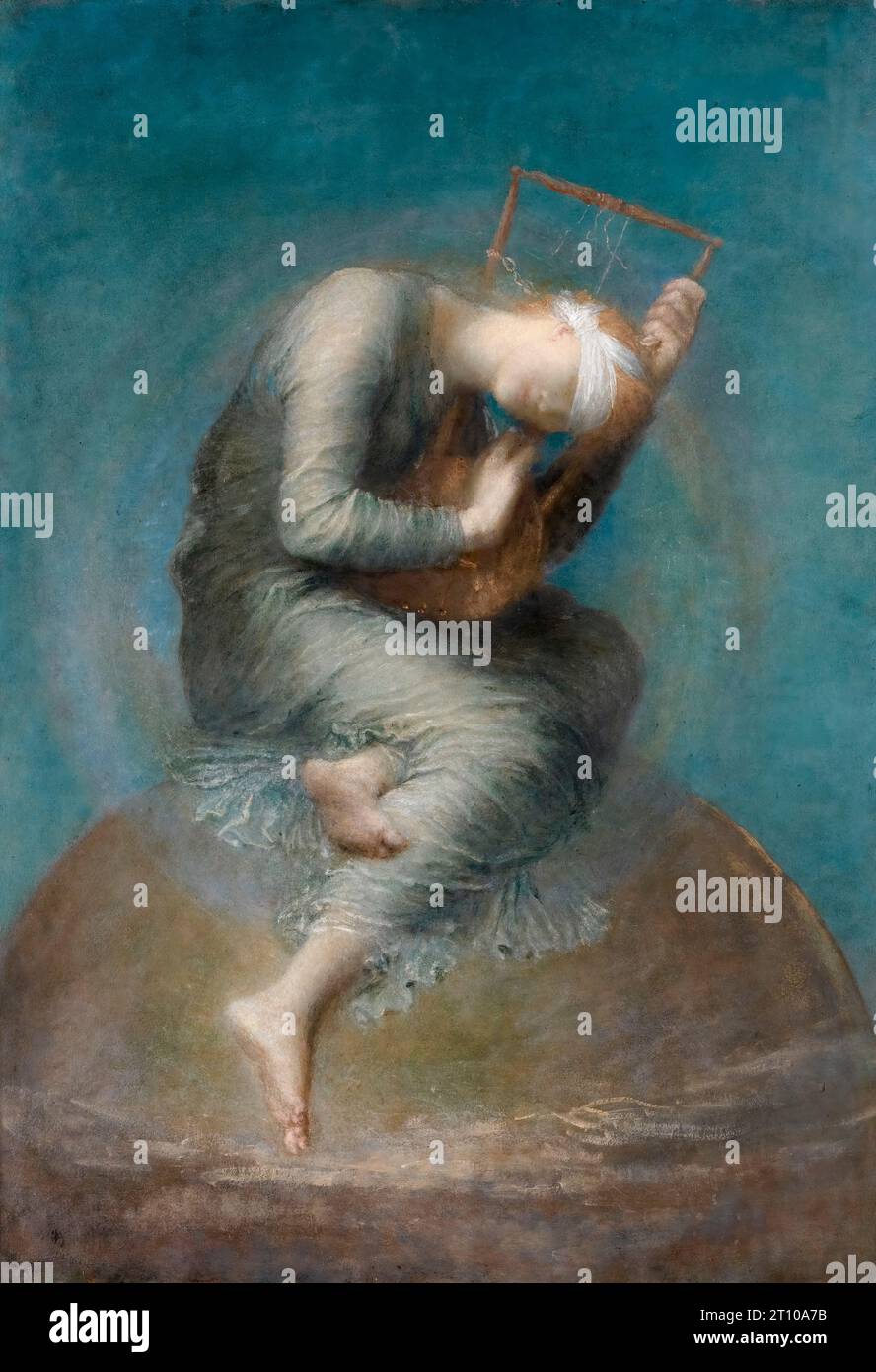 George Frederic Watts, Hope, peinture à l'huile sur panneau, 1891 Banque D'Images