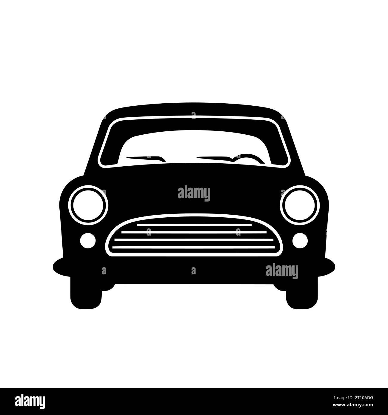 Icône de voiture rétro. Icône de voiture vintage isolé sur fond blanc. Illustration vectorielle. Illustration de Vecteur