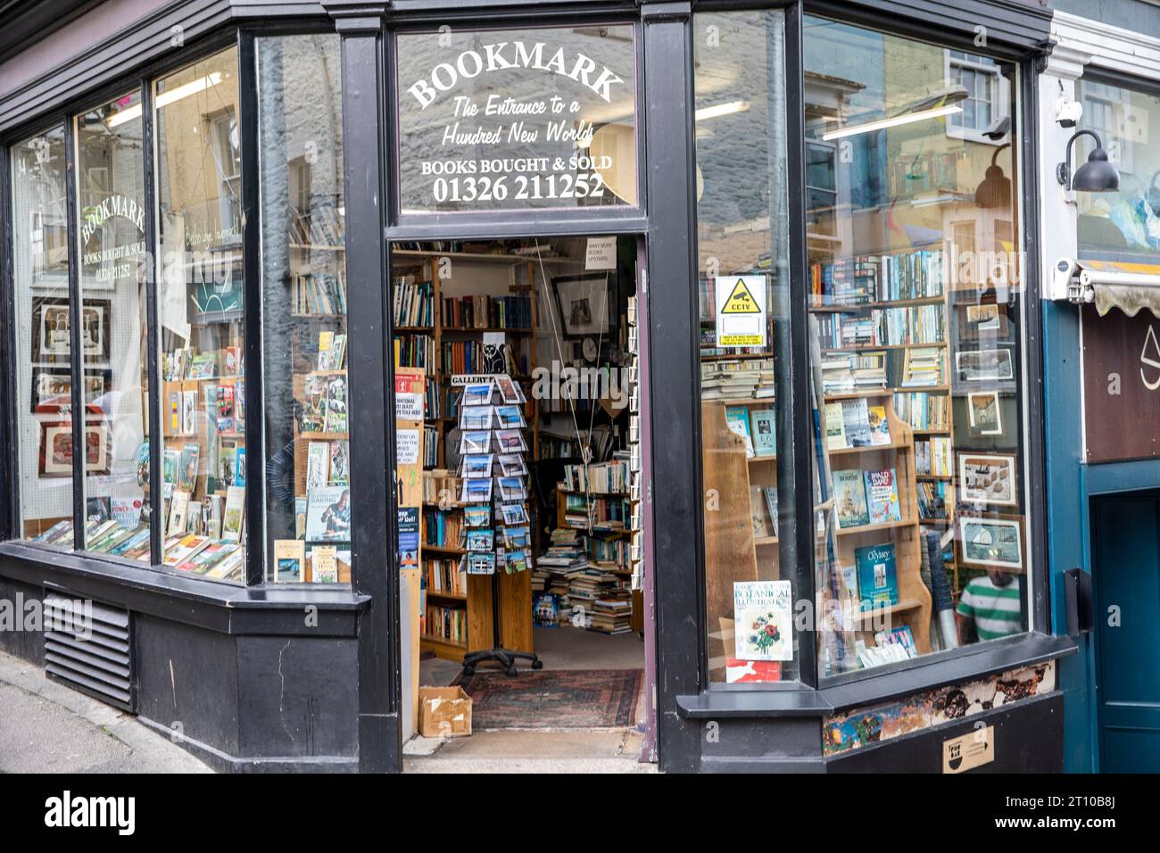 Sept 2023, Bookmark Falmouth, librairie indépendante vendant des livres d'occasion, Falmouth, Cornwall, Angleterre, Royaume-Uni Banque D'Images