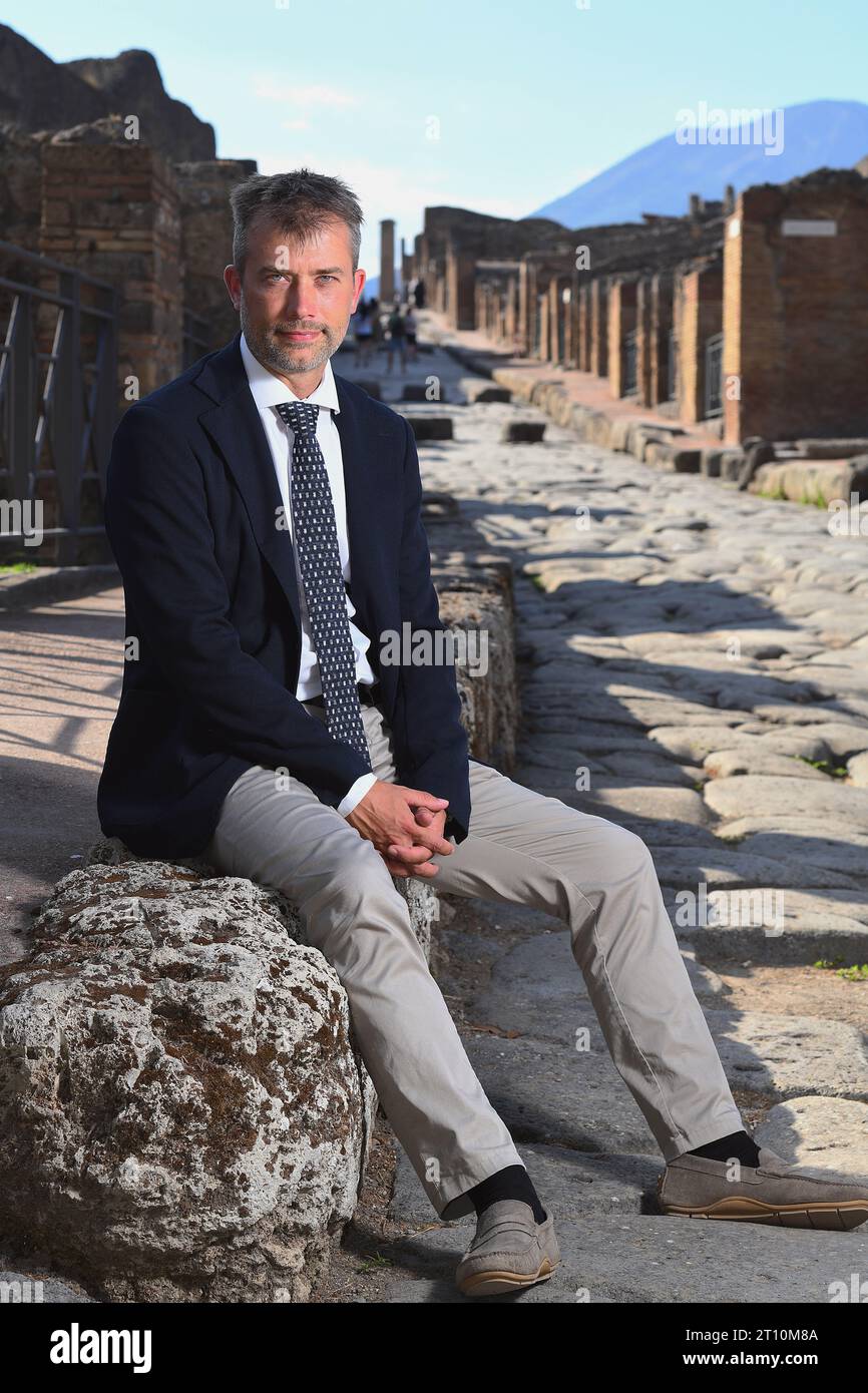 Italie, Pompéi, près de Naples, Gabriel Zuchtriegel, Directeur du Parc archéologique de Pompéi photo © Sandro Michahelles/Sintesi/Alamy stock photo Banque D'Images