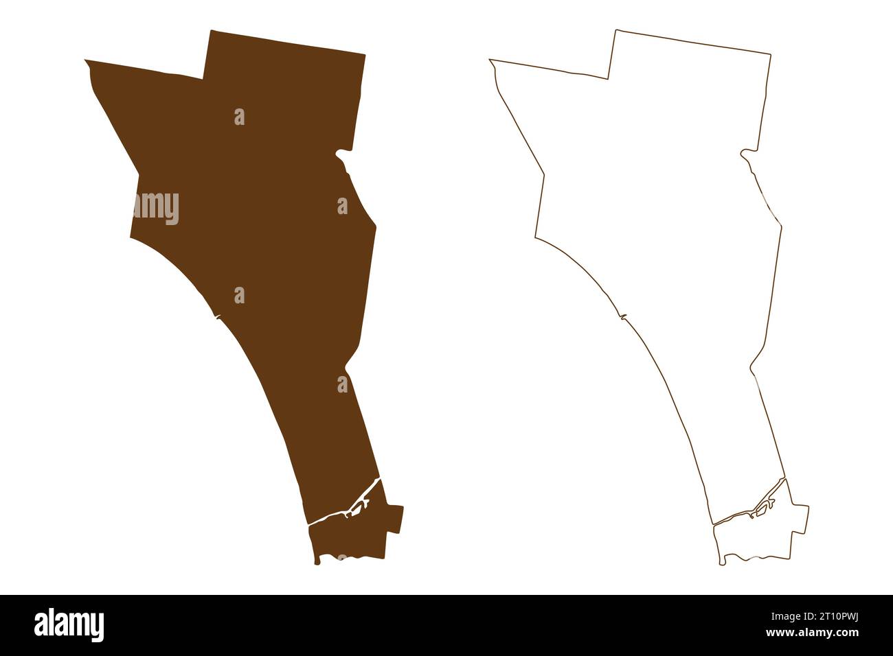 City of Kingston (Commonwealth of Australia, Victoria State, Vic) illustration vectorielle de carte, croquis griffonnant carte Kingston Illustration de Vecteur