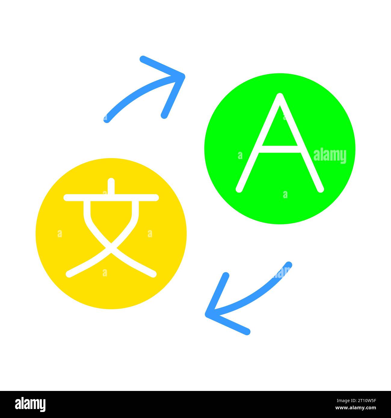 Icône de ligne du traducteur. Communication, langue, vocabulaire, apprentissage, étranger, tourisme. Icône de couleur vectorielle sur un fond blanc pour les entreprises et adve Illustration de Vecteur