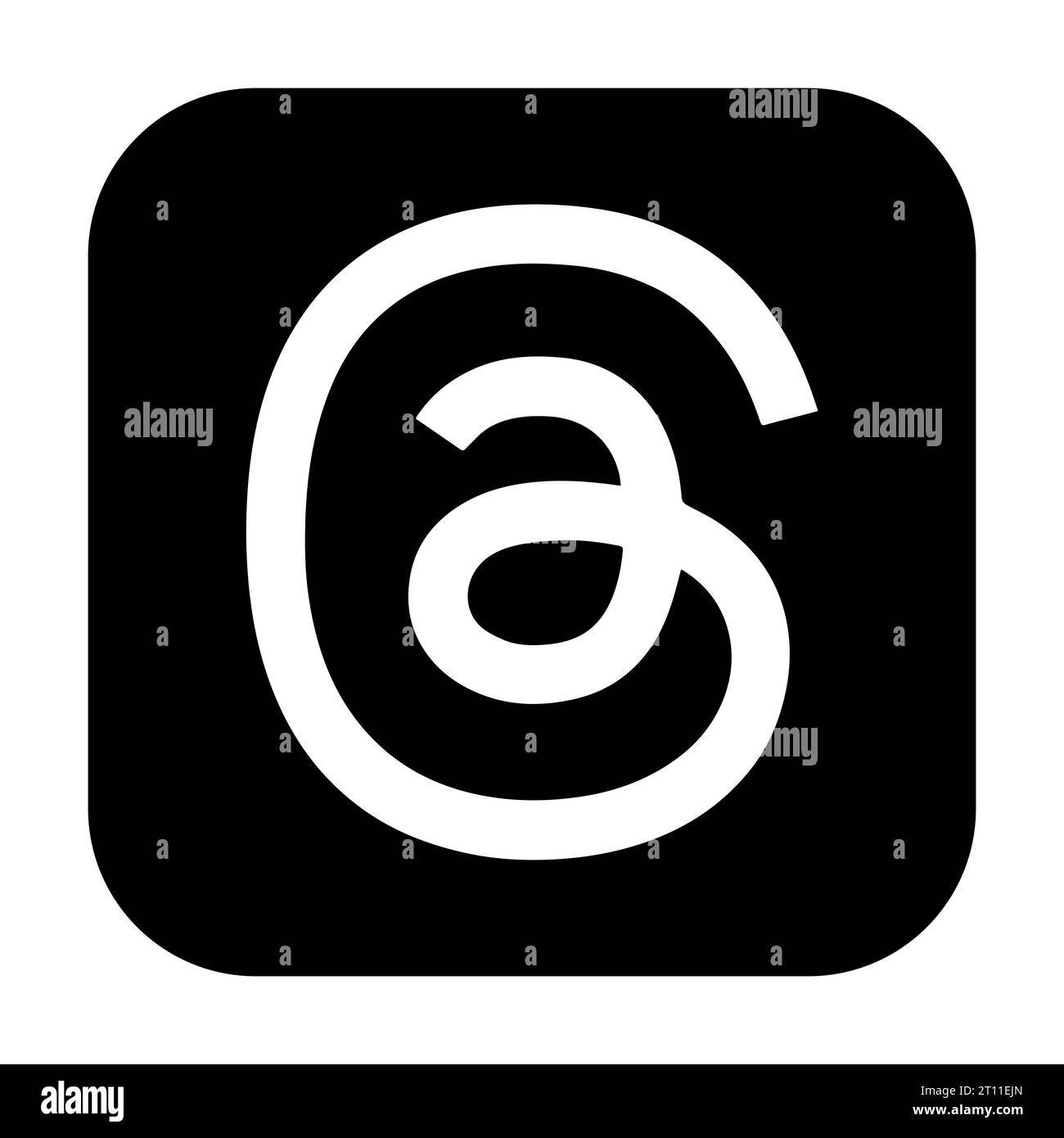 Logo threads. Nouvelle icône d'application Instagram. Illustration éditoriale isolée sur fond blanc Illustration de Vecteur