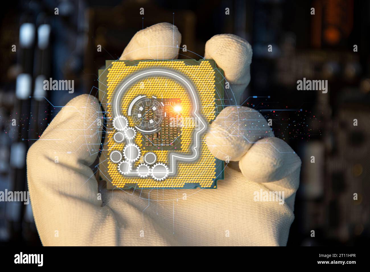 Concepts, développement de l'intelligence artificielle et auto-apprentissage de l'intelligence artificielle. Banque D'Images