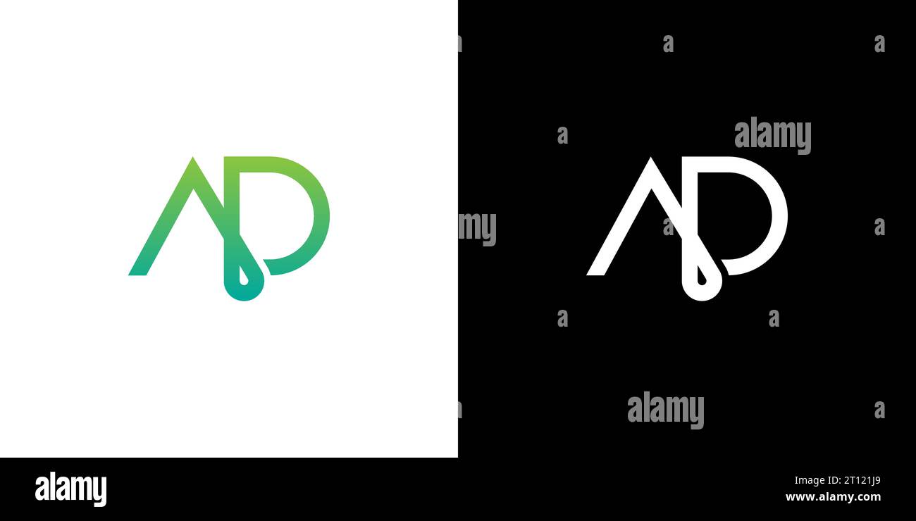 Conception de logo de lettre d'ANNONCE, monogramme d'AD, logo AD initial, logo d'AD, icône, vecteur Illustration de Vecteur
