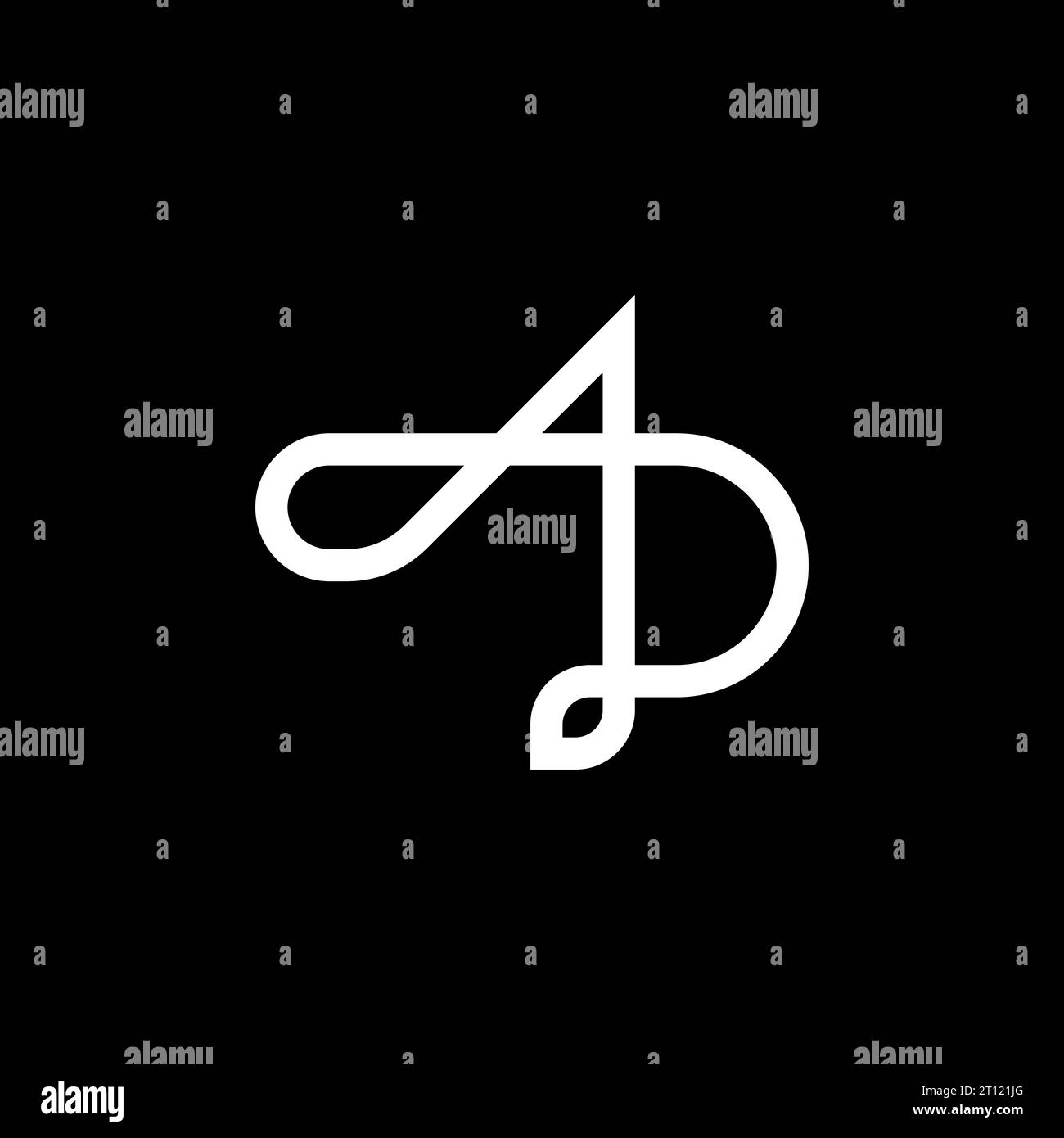 Logo PUBLICITAIRE, monogramme AD, logo AD initial, lettre AD logo, moderne, icône, Vector Illustration de Vecteur