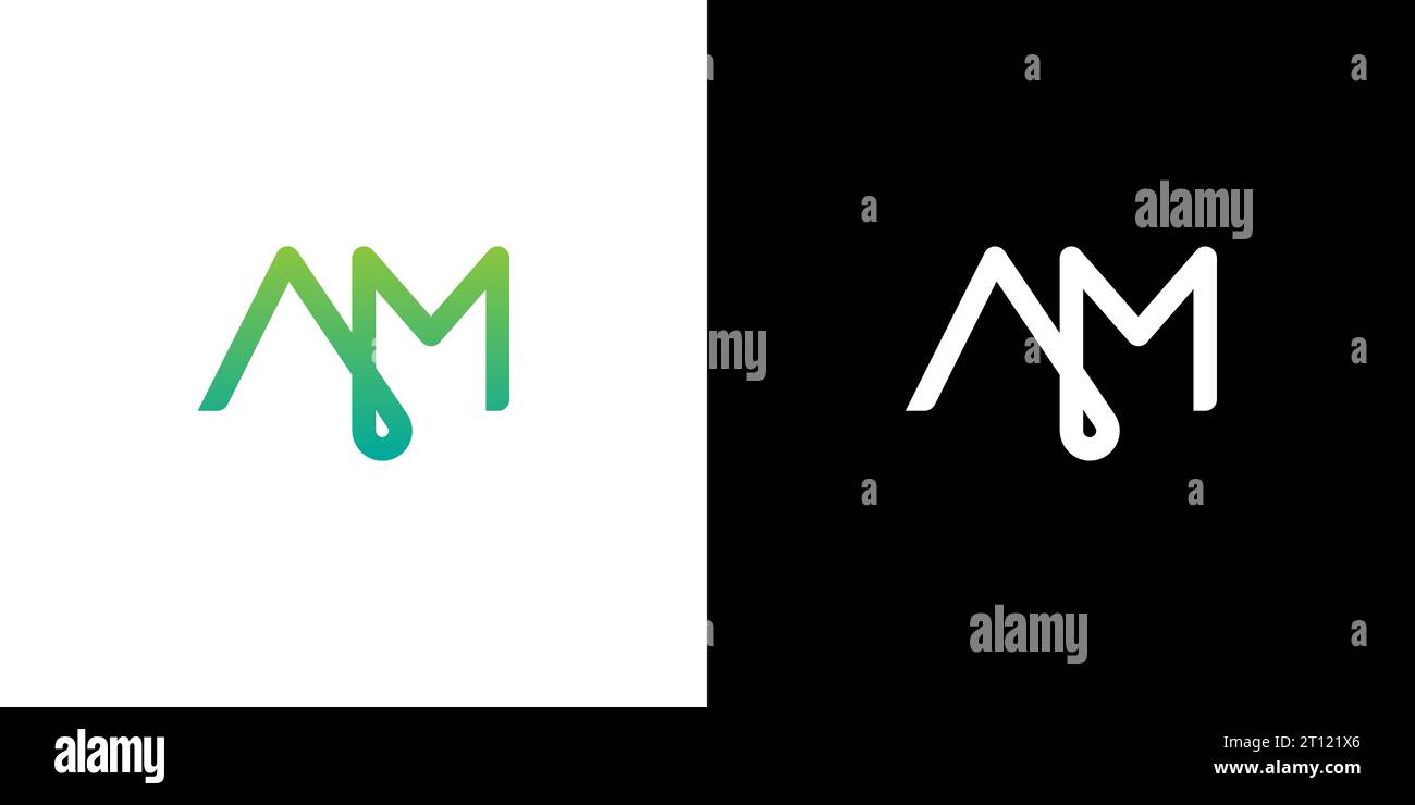Conception de logo AM, monogramme AM, logo AM initial, lettre AM logo, icône, vecteur Illustration de Vecteur