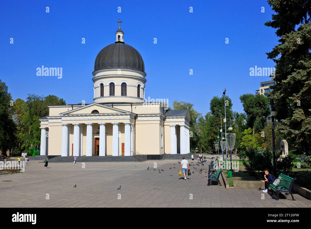 La cathédrale orthodoxe orientale de la Nativité (1836) à Chisinau, Moldavie Banque D'Images