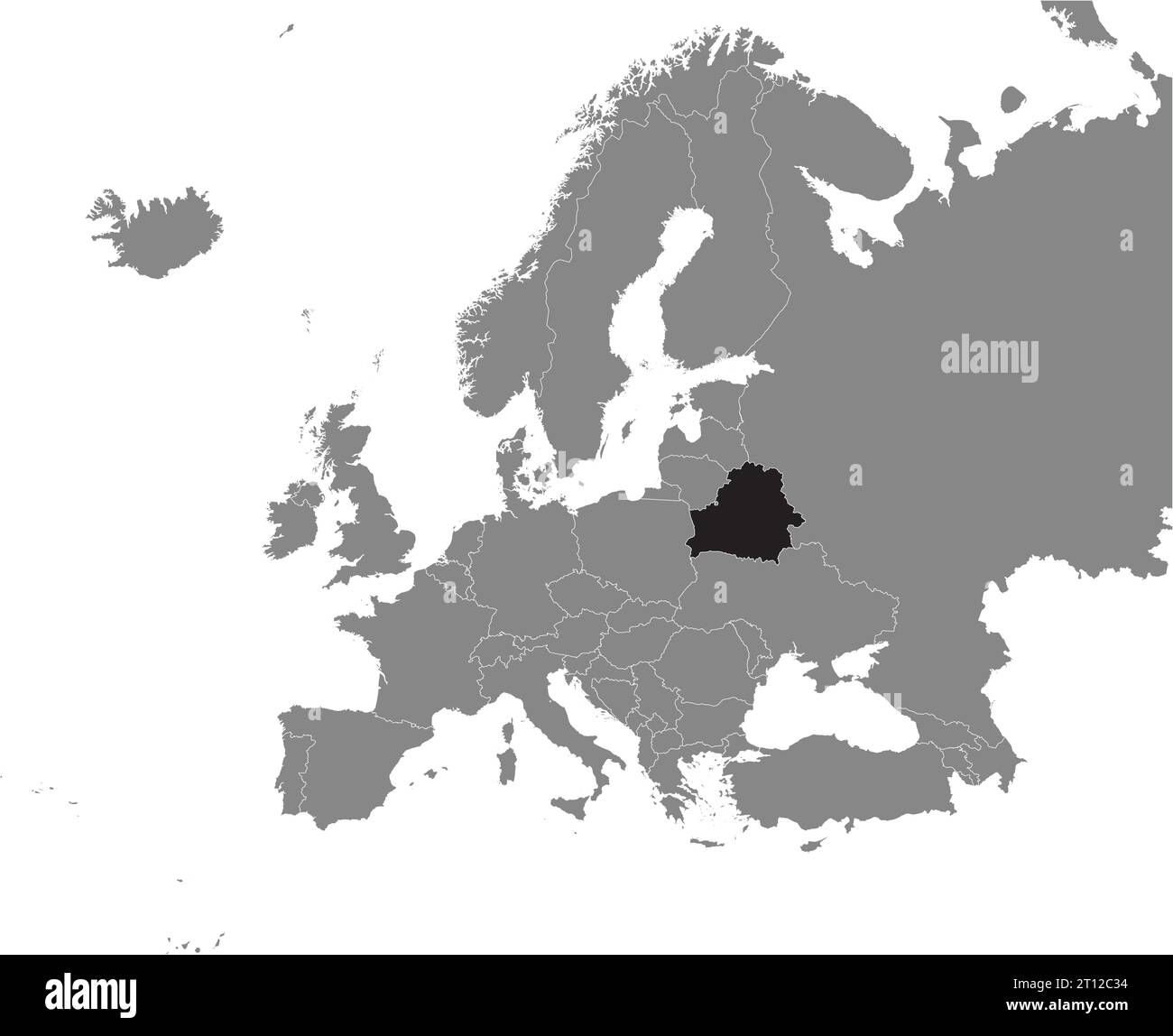Carte de localisation de la RÉPUBLIQUE DE BIÉLORUSSIE, EUROPE Illustration de Vecteur