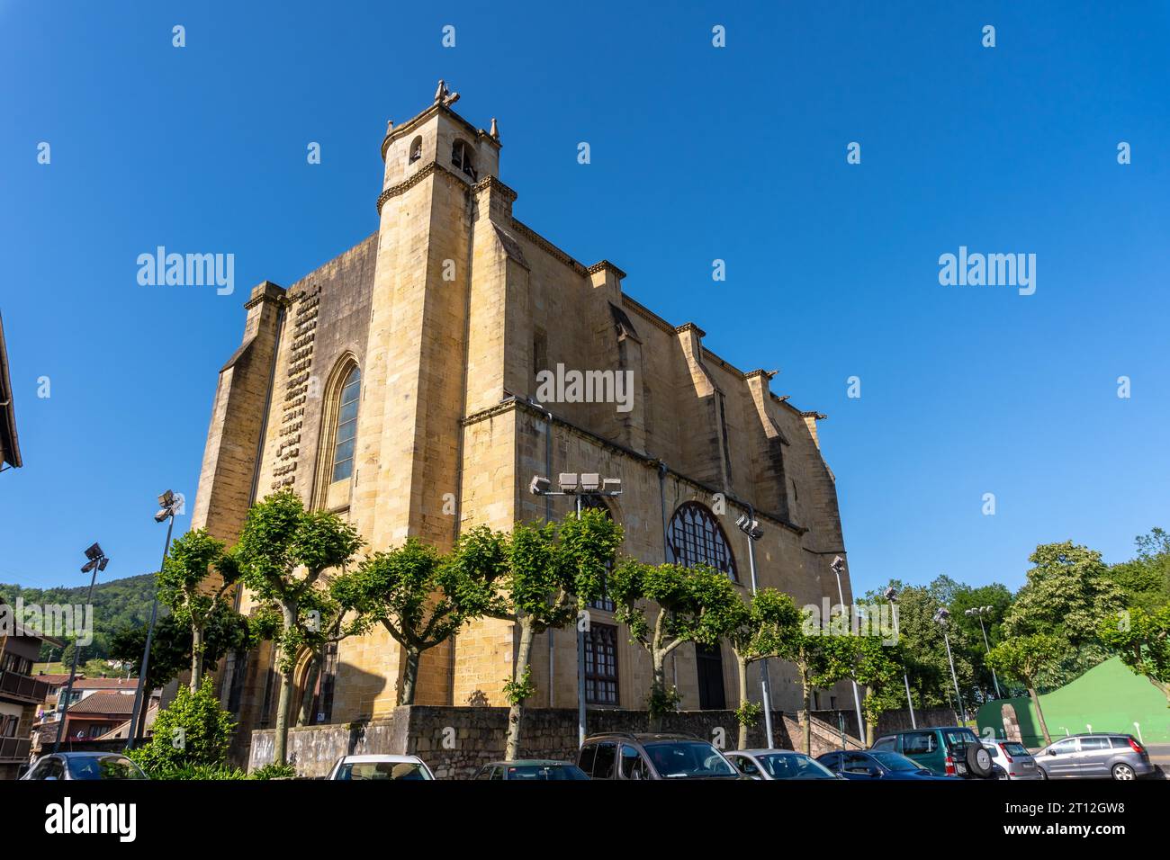 Église de la municipalité de Lezo, la petite ville côtière dans la province de Gipuzkoa, pays Basque. Espagne Banque D'Images