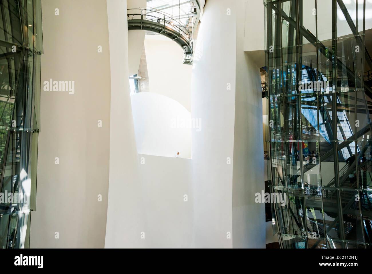 Musée Guggenheim, architecte Frank Gehry, hall d'entrée, vue intérieure, Bilbao, pays Basque, Espagne Banque D'Images