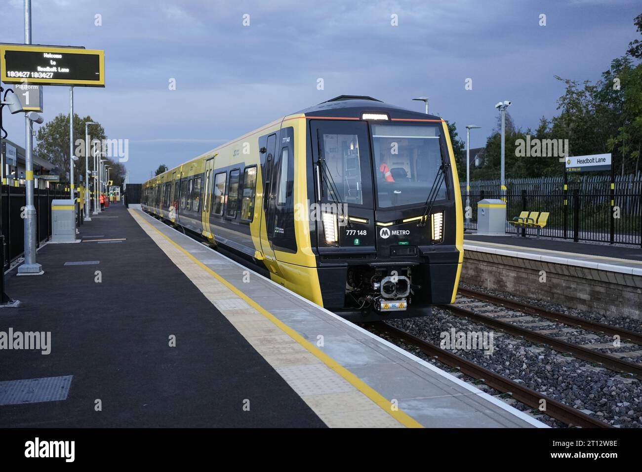 Headbolt Lane est une gare ferroviaire située à Kirkby, dans le Merseyside, en Angleterre, qui a ouvert ses portes le 5 octobre 2023. Photo de Alan Edwards pour f2images Banque D'Images