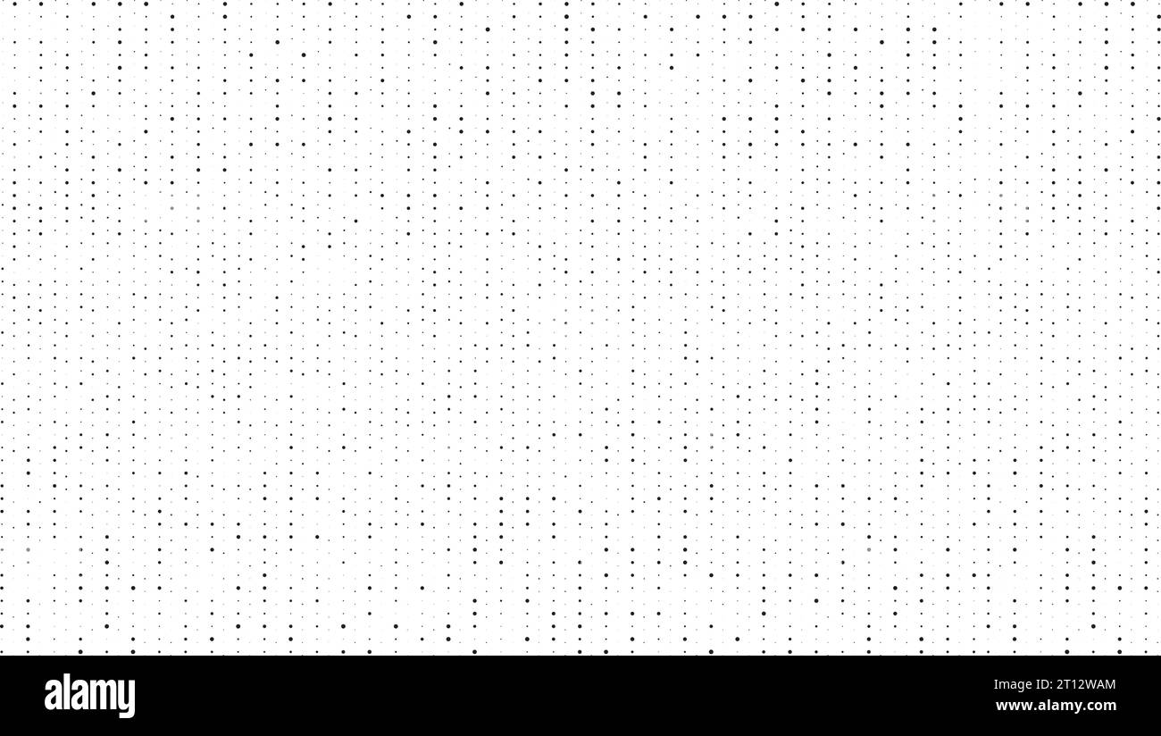 Motif en pointillés demi-tons noir et blanc. Illustration de Vecteur