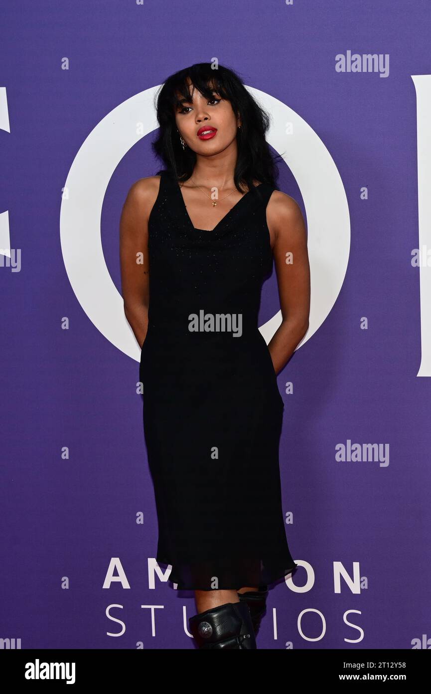 Royal Festival Hall, Londres, Royaume-Uni. 10 octobre 2023. Aziya Aldridge participe au FOE - 67th BFI London film Festival 2023, Londres, Royaume-Uni. Crédit : Voir Li/Picture Capital/Alamy Live News Banque D'Images