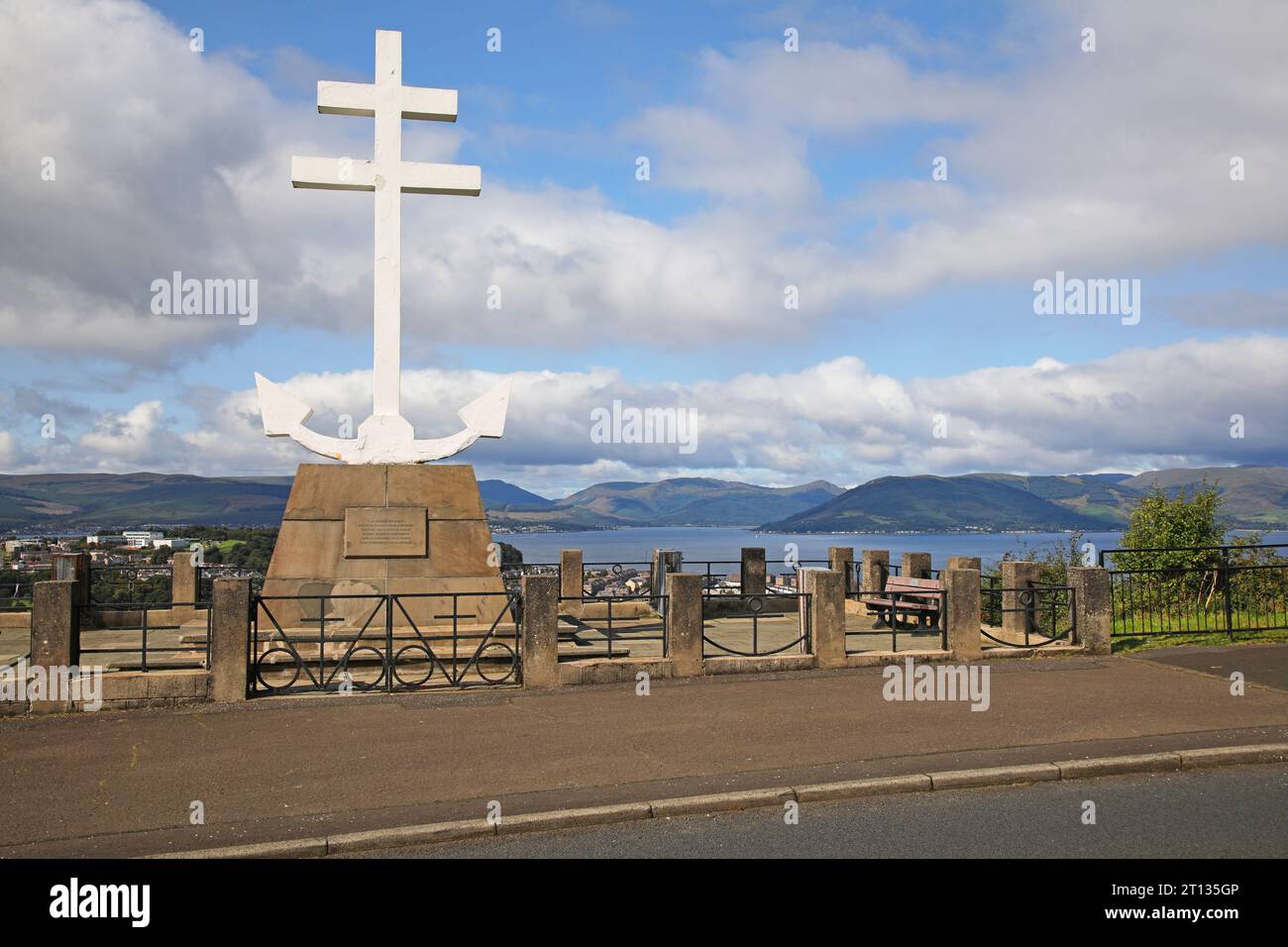 Free French Memorial Cross, Greenock, Écosse Banque D'Images