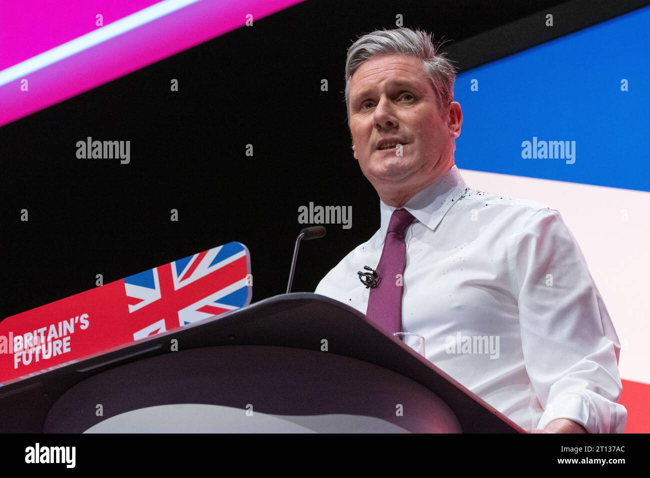 Keir Starmer prononce son discours à la Conférence du travail de 2023. Photo : garyroberts/worldwidefeatures.com Banque D'Images