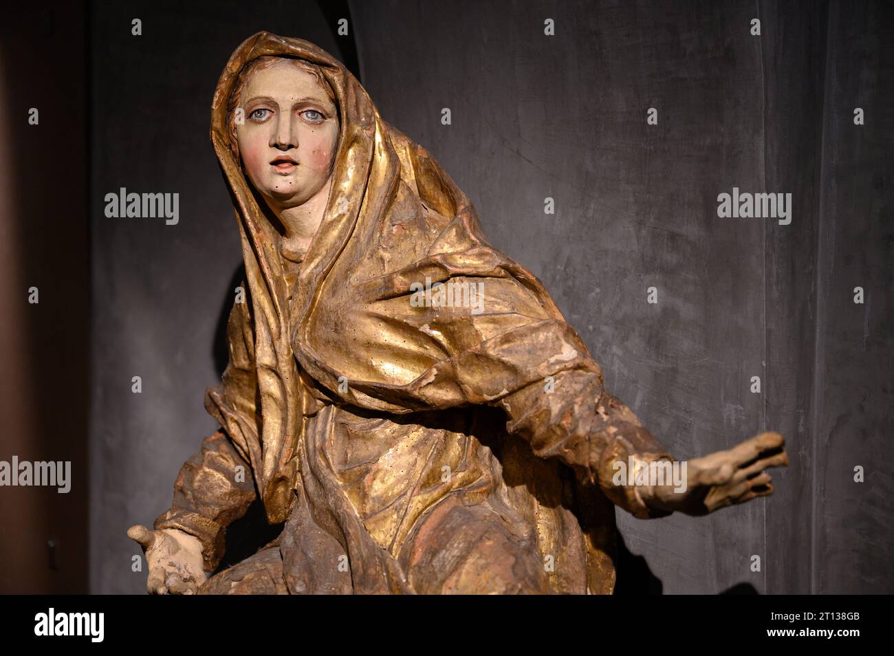 La Vierge Marie. La première moitié du 18e siècle. De Hnanice, République tchèque. Actuellement au Musée diocésain de Brno. Banque D'Images
