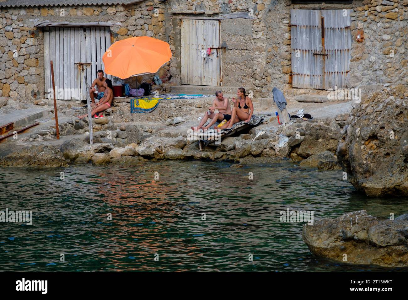 Es Portitxol, Municipio de Sant Joan de LabritjaIbiza, îles Baléares, Espagne Banque D'Images