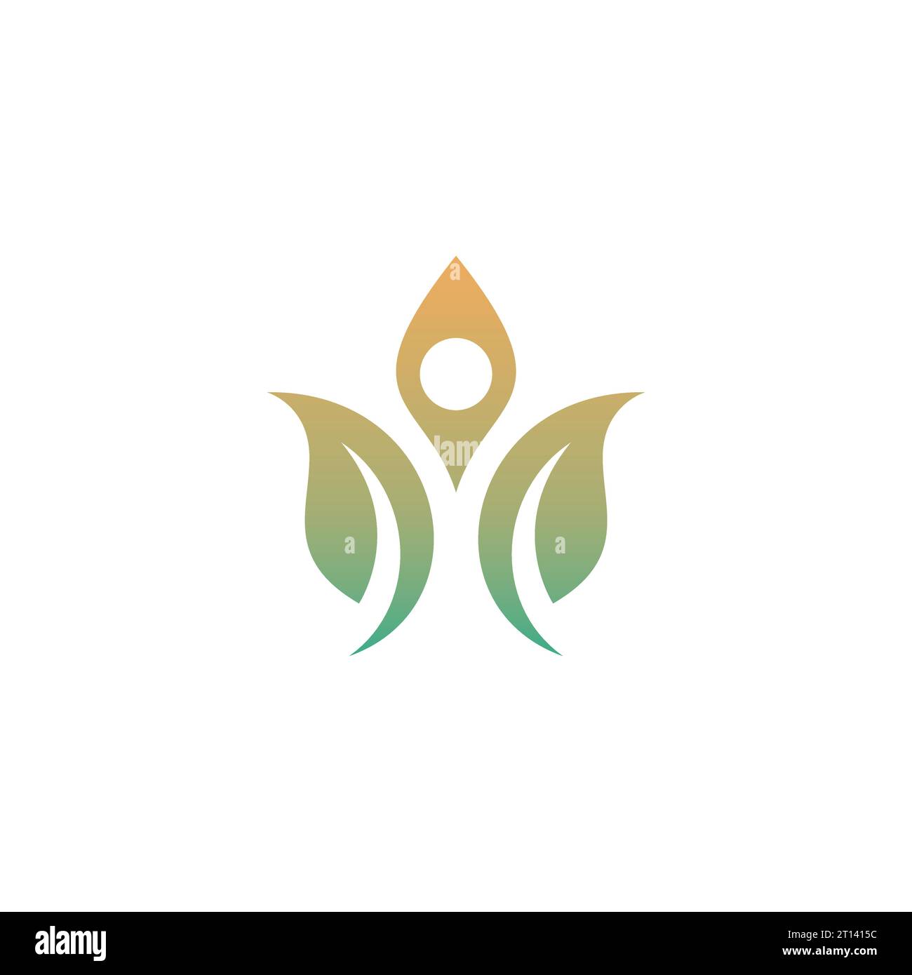 Logo Leaf Health. Logo Lotus Illustration de Vecteur