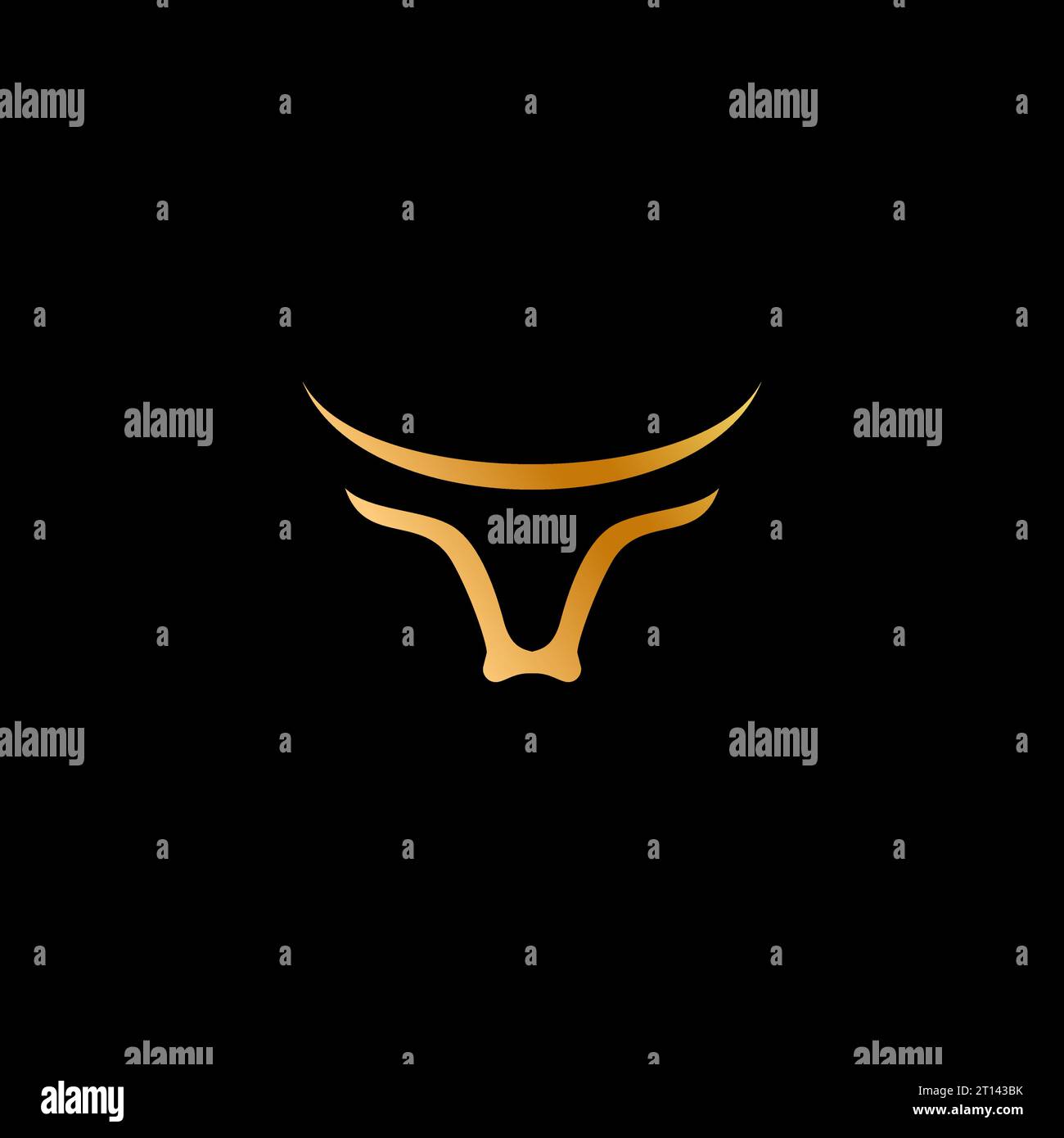 Logo Bull simple. Vecteur de ligne de taureau Illustration de Vecteur