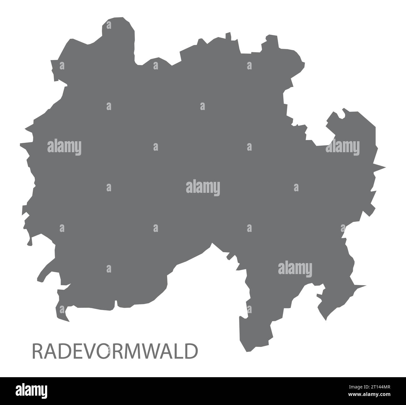 Radevormwald carte de la ville allemande illustration grise forme silhouette Illustration de Vecteur