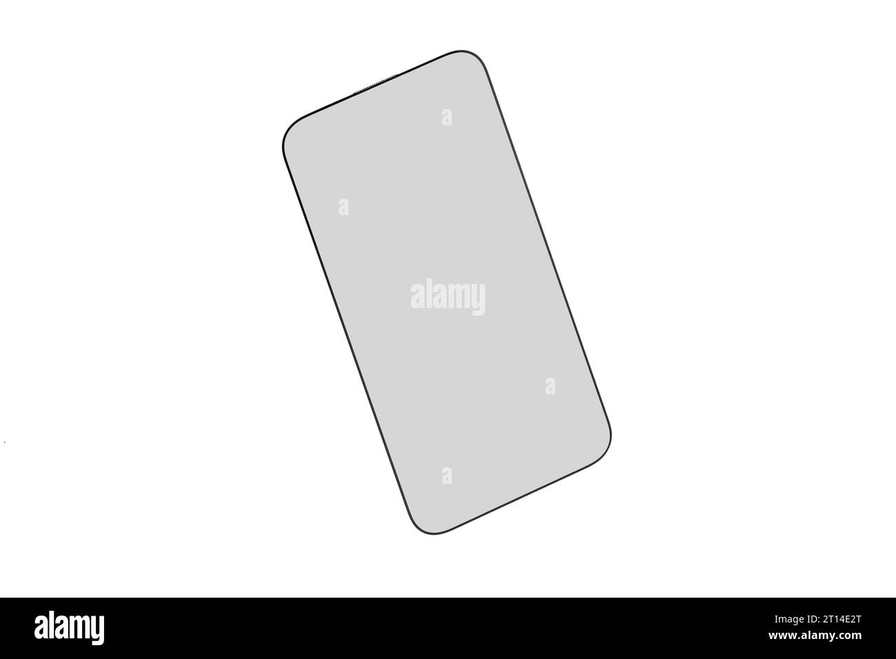 Verre de protection pour téléphone portable ou smartphone isolé sur fond blanc. Protection d'écran de smartphone verre transparent multi-couches Banque D'Images