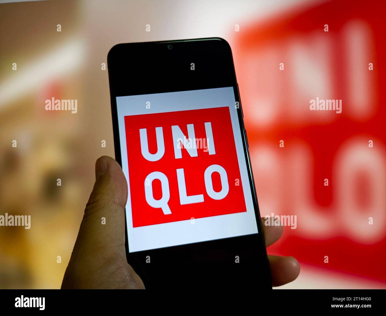 SUQIAN, CHINE - 11 OCTOBRE 2023 - illustration photo Uniqlo, Suqian, Province du Jiangsu, Chine, 11 octobre, 2023. Banque D'Images