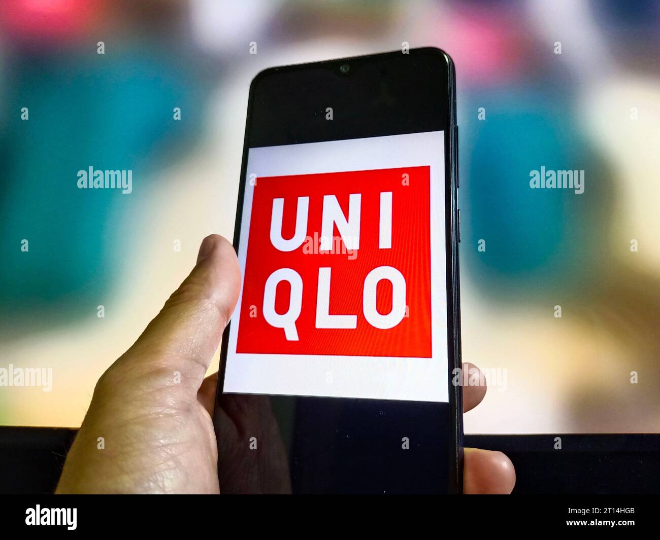 SUQIAN, CHINE - 11 OCTOBRE 2023 - illustration photo Uniqlo, Suqian, Province du Jiangsu, Chine, 11 octobre, 2023. Banque D'Images