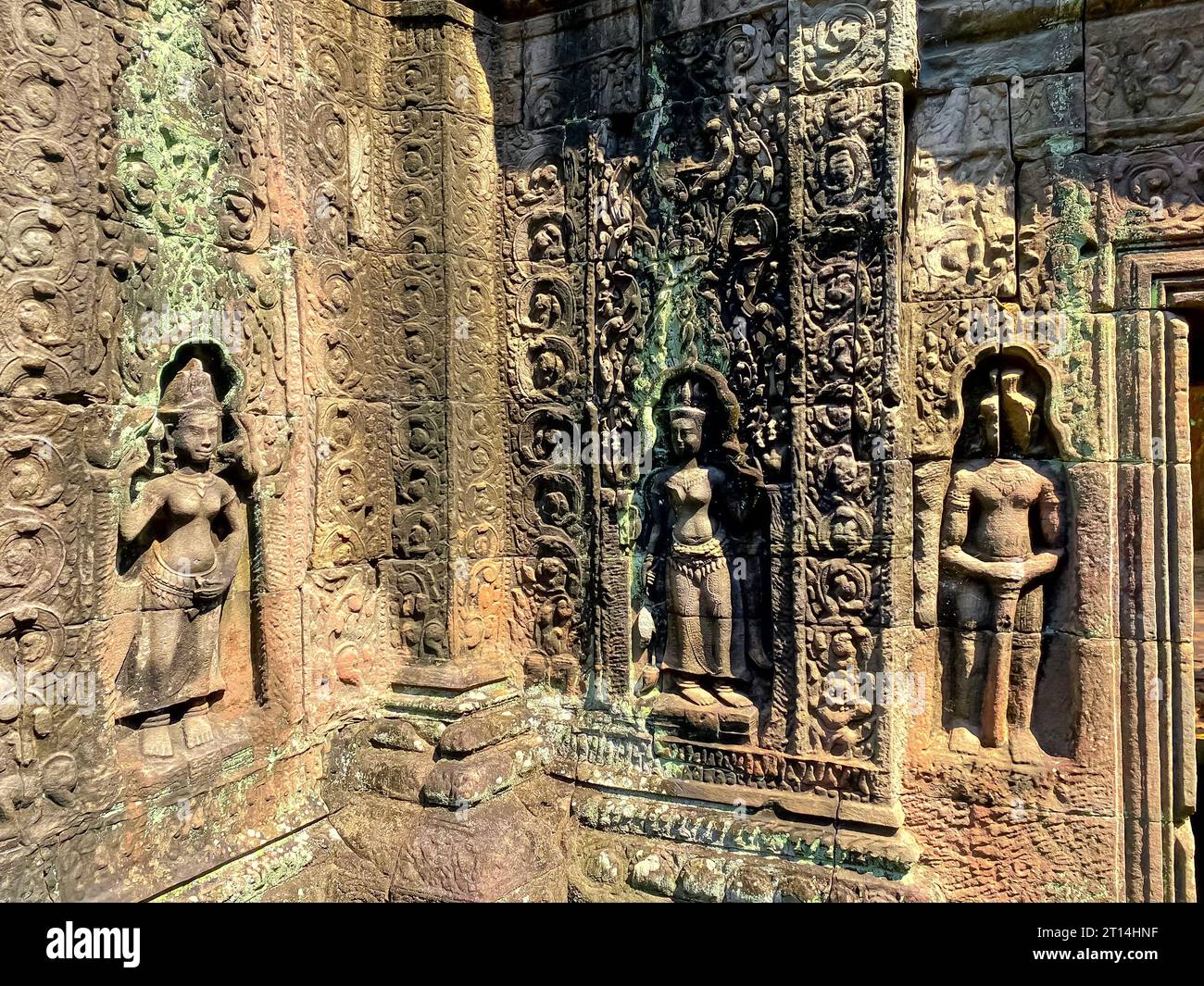 Ta Som, Tasaom, un petit temple bouddhiste à Angkor, Cambodge. Banque D'Images