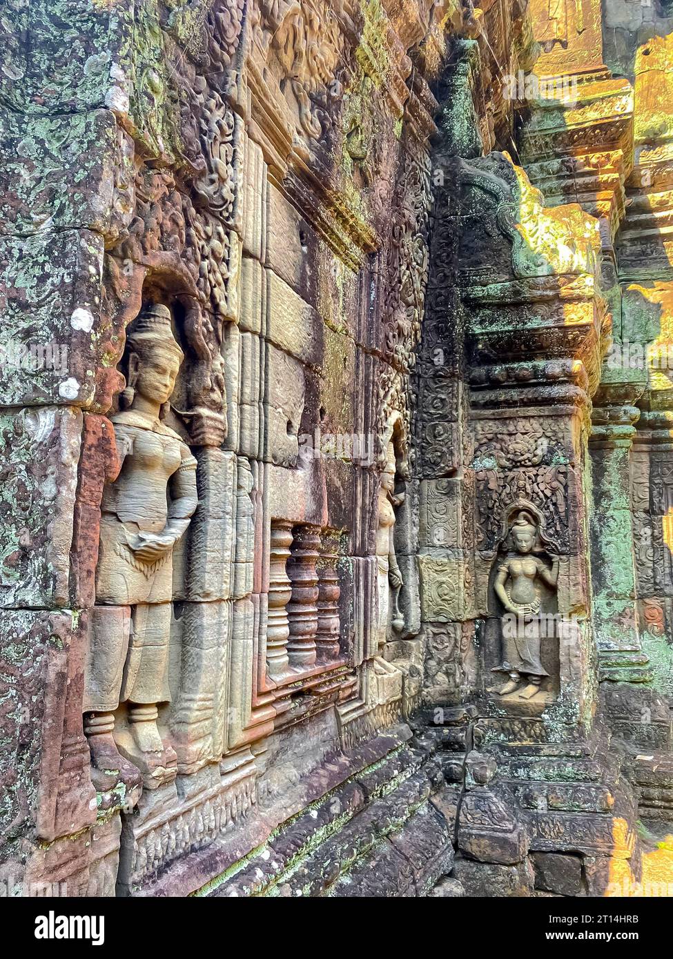 Ta Som, Tasaom, un petit temple bouddhiste à Angkor, Cambodge. Banque D'Images