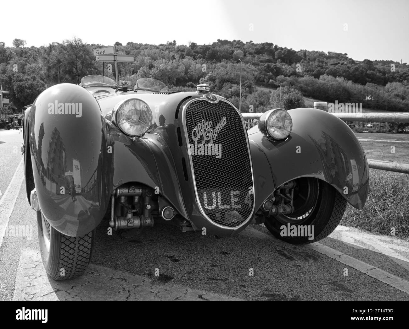 Pesaro , Italie - 06 ott 2023 : Alfa romeo 6 c Edition, course sprint à san bartolo pesaro Banque D'Images