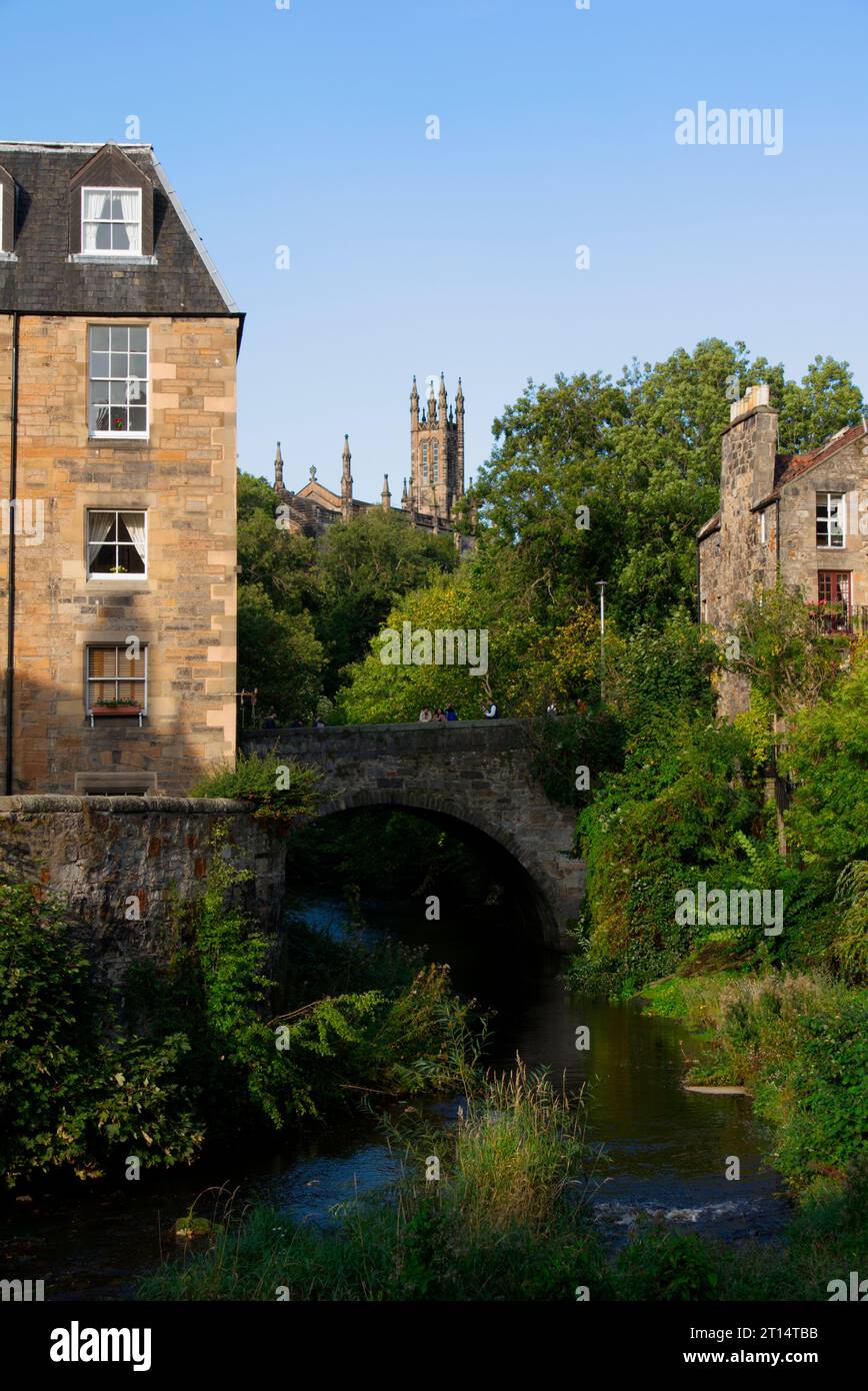 Dean Village et Bells Brae Bridge, Édimbourg Banque D'Images