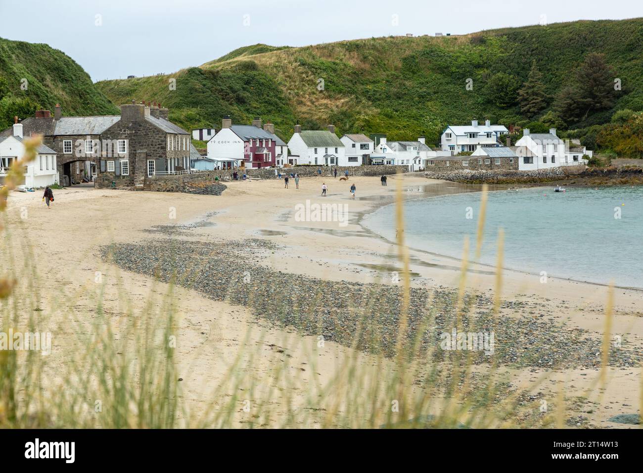 Porthdinllaen parfois appelé Porth Dinllaen est un petit village côtier sur la péninsule de Llyn Banque D'Images