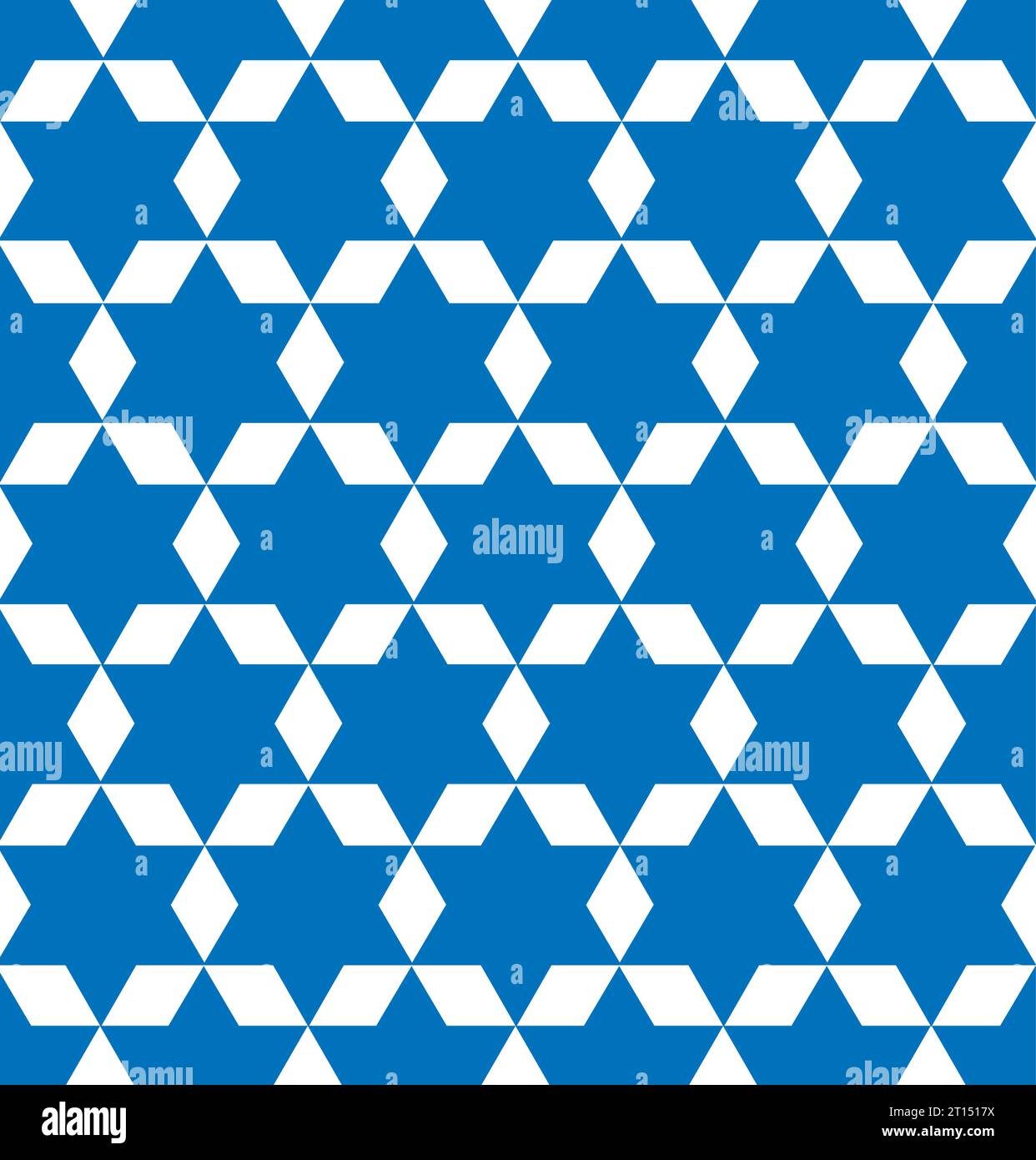 Sceau de Solomon Star de David symbole emblème Seamless Pattern Flag Bleu couleurs noires Illustration de Vecteur